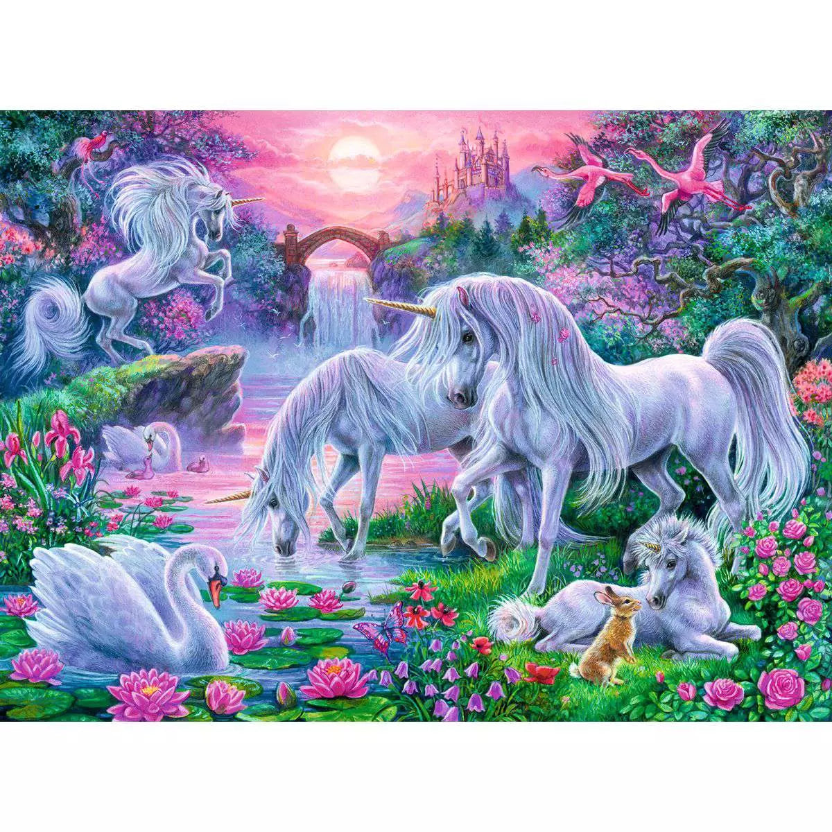 Unicorns in the Sunset Glow 150 Piece Puzzle