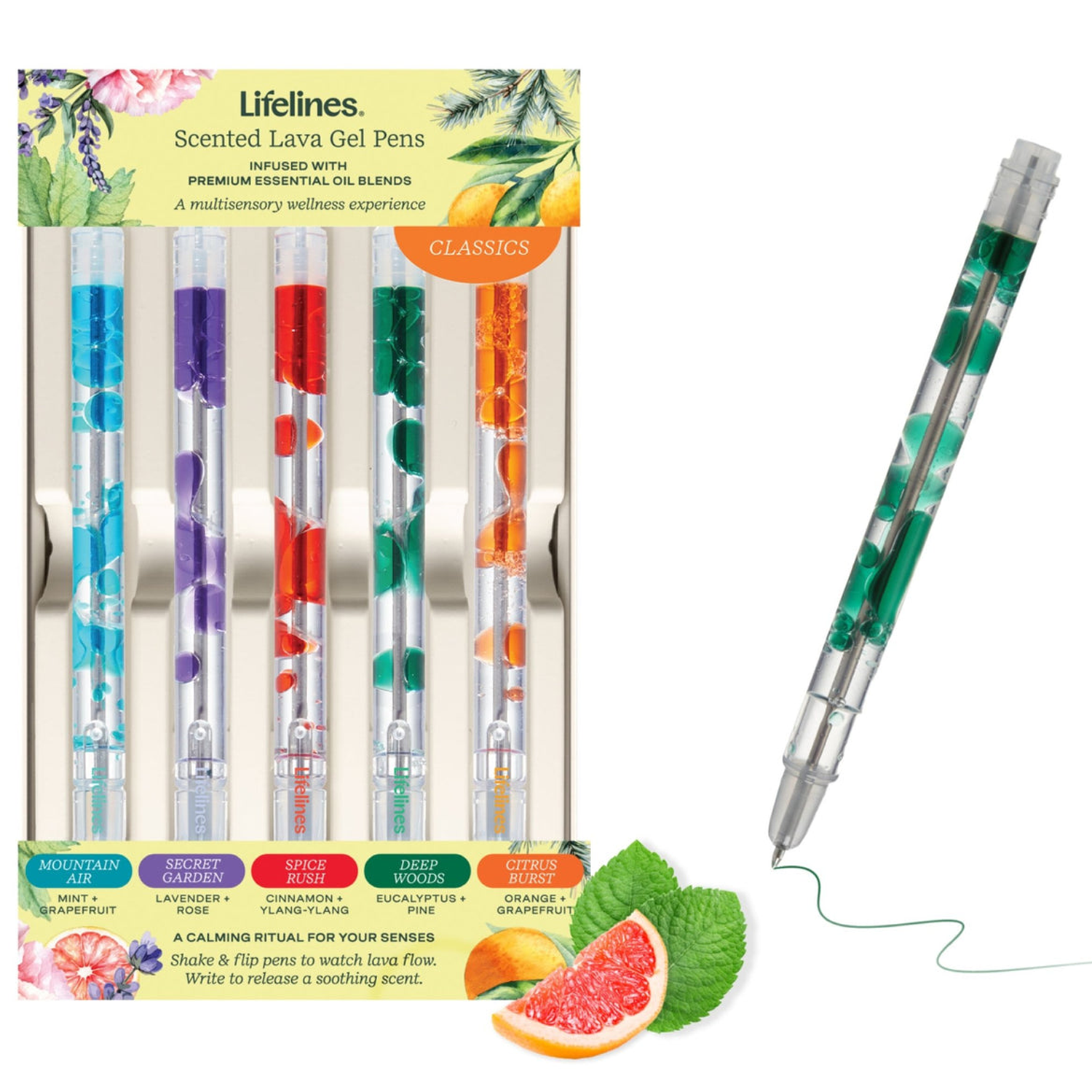 LFELNE Scented Lava Pen 5 Pack - Classic