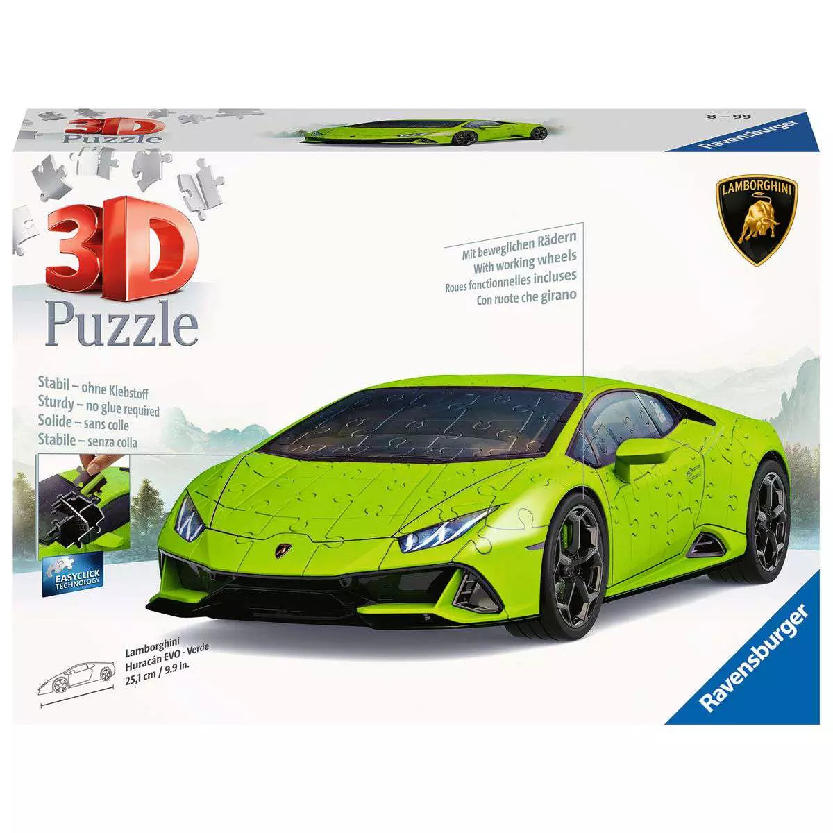 Lamborghini Huracán EVO Verde 156 Piece 3D Puzzle