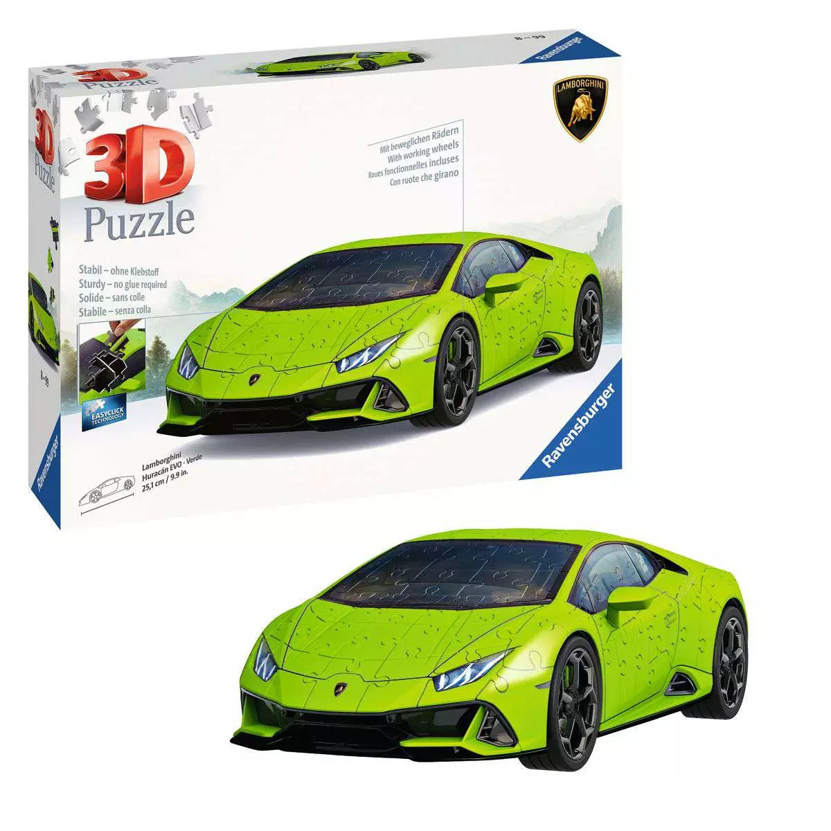 Lamborghini Huracán EVO Verde 156 Piece 3D Puzzle