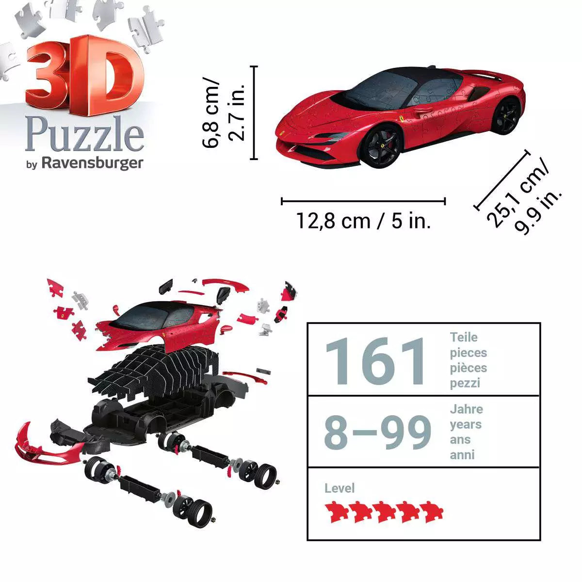 RAV Ferrari SF90 Stradale 108 Piece 3D Puzzle