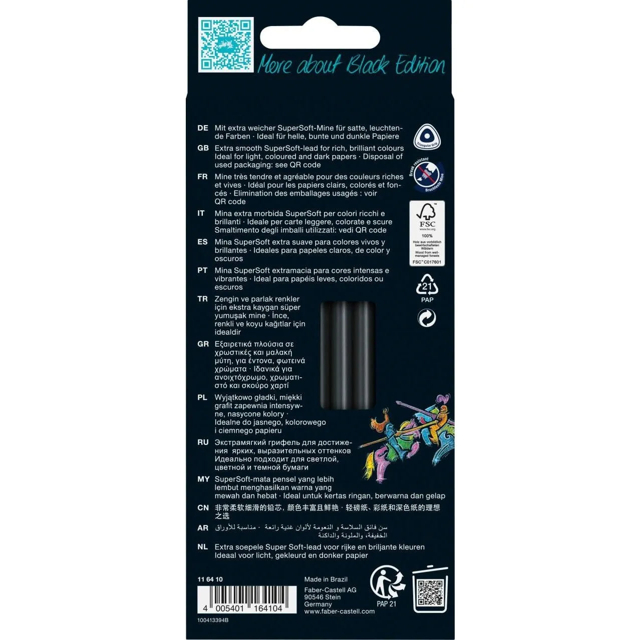 FABR BLK ED COLOR NEON/PSTL