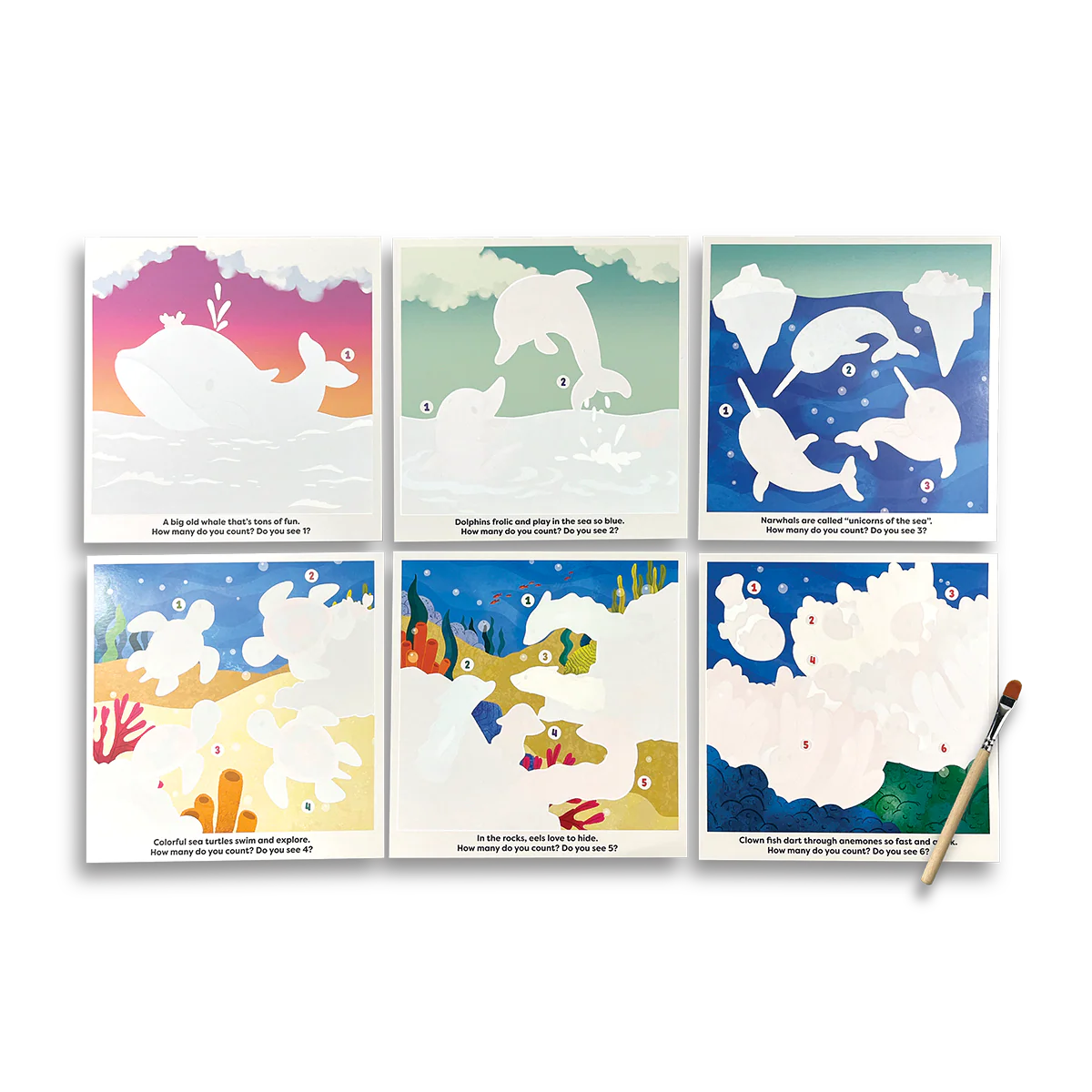 OOLY Water Amaze Under The Sea - Learn Numbers With A Brush & Water