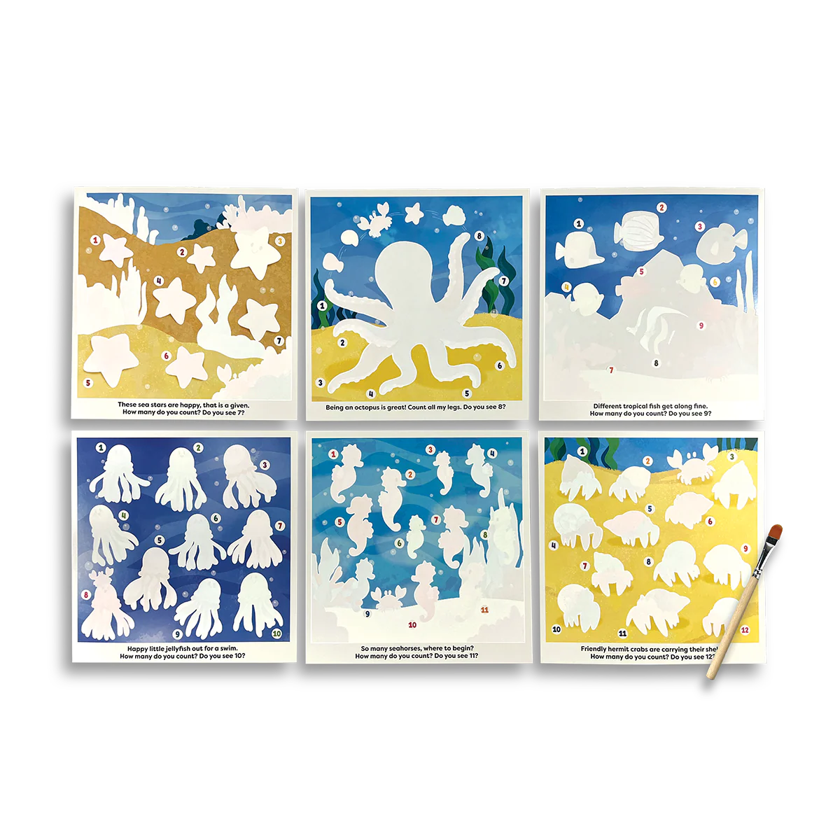 OOLY Water Amaze Under The Sea - Learn Numbers With A Brush & Water