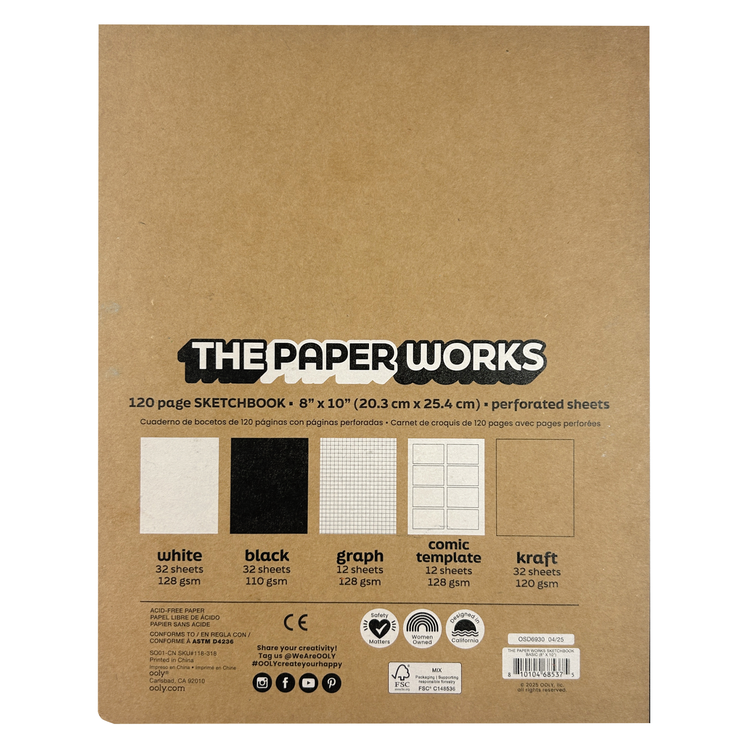 OOLY The Paper Works Sketchbook