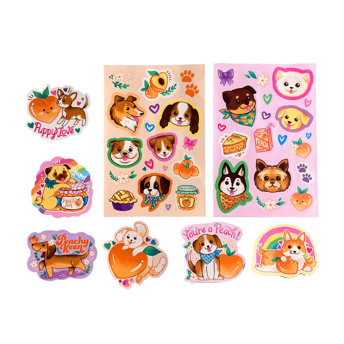 OOLY STKR SCNTD/VINYL PUPPY PEACHES