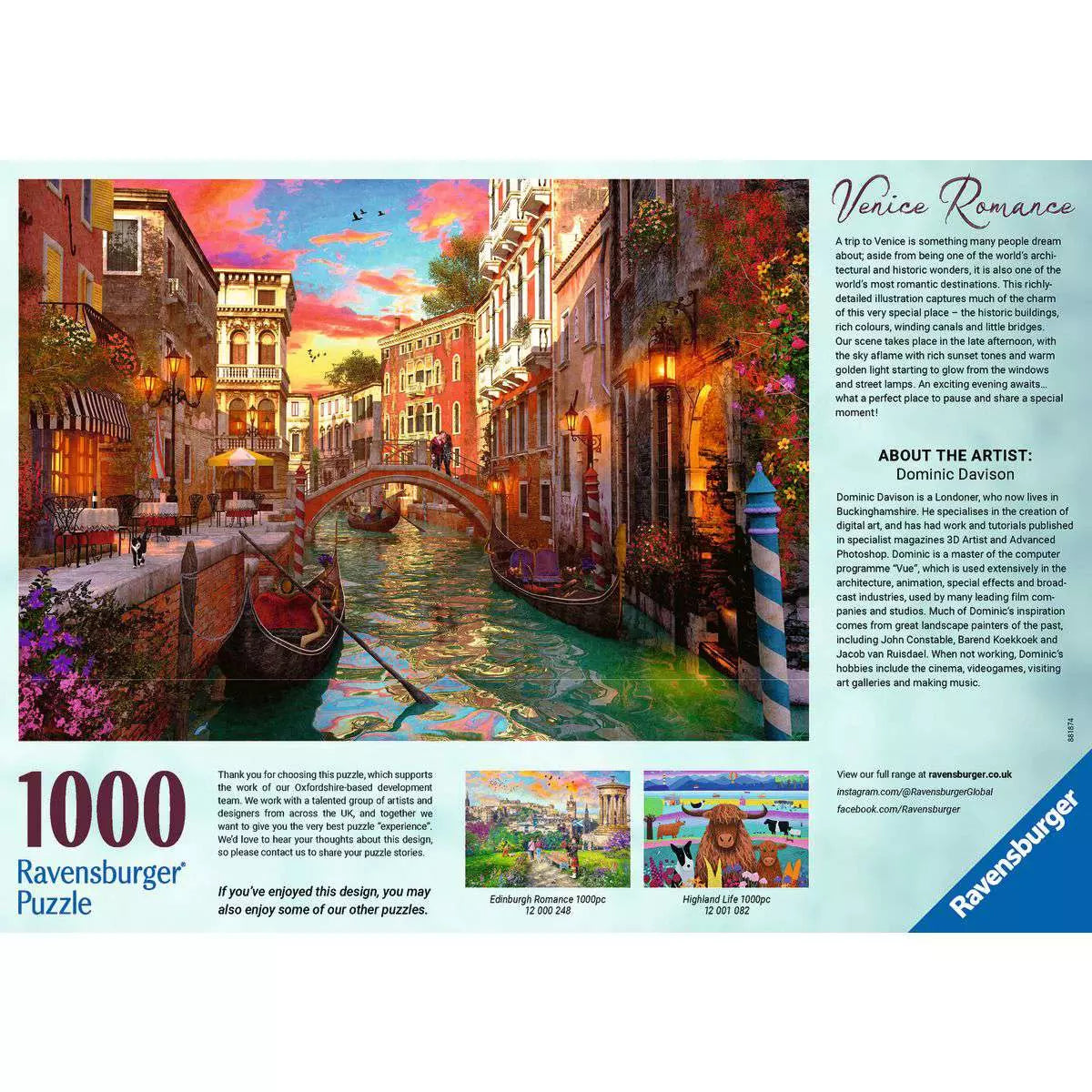 Venice Romance 1000 Piece Puzzle