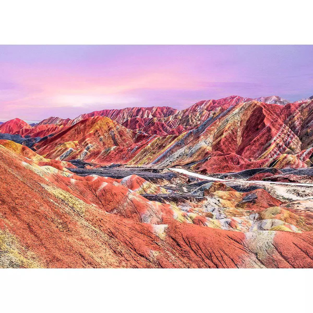 Beautiful Mountains: Rainbow Mountain, China 1000 Piece Puzzle