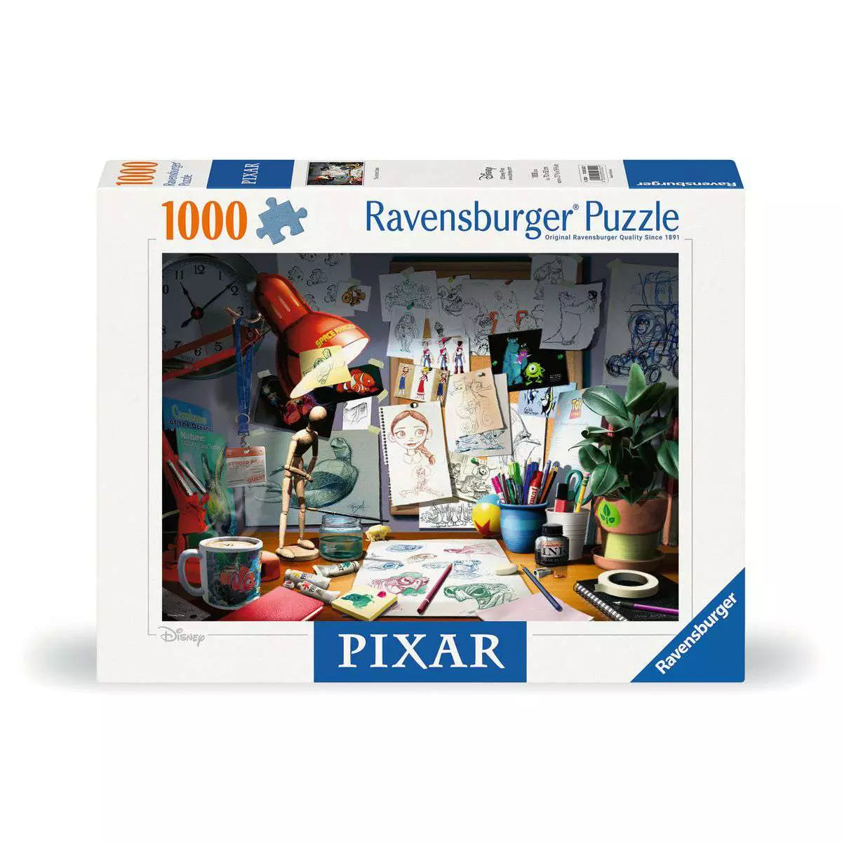 Disney Pixar The Artist's Desk 1000 Piece Puzzle