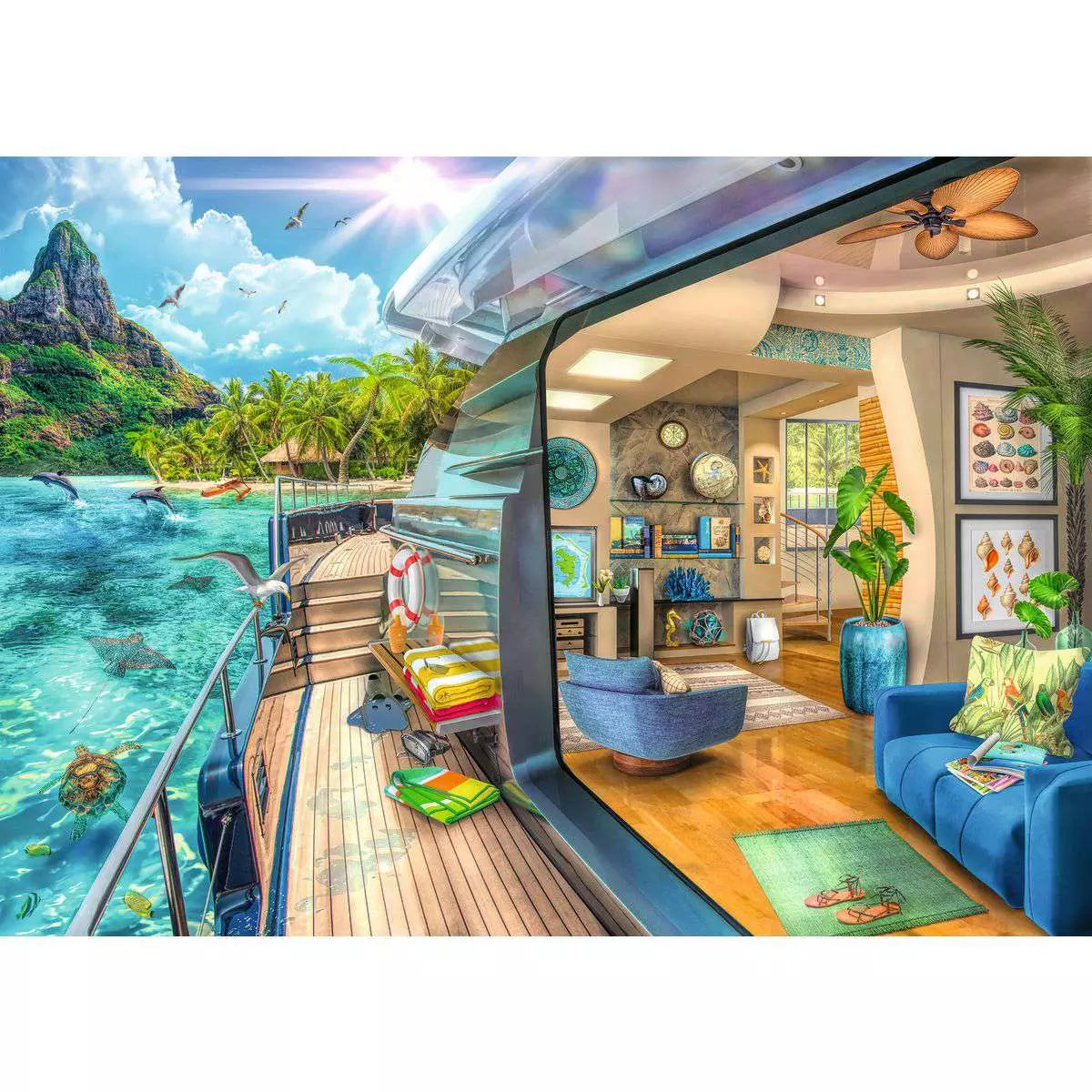 Tropical Island Charter 1000 Piece Puzzle