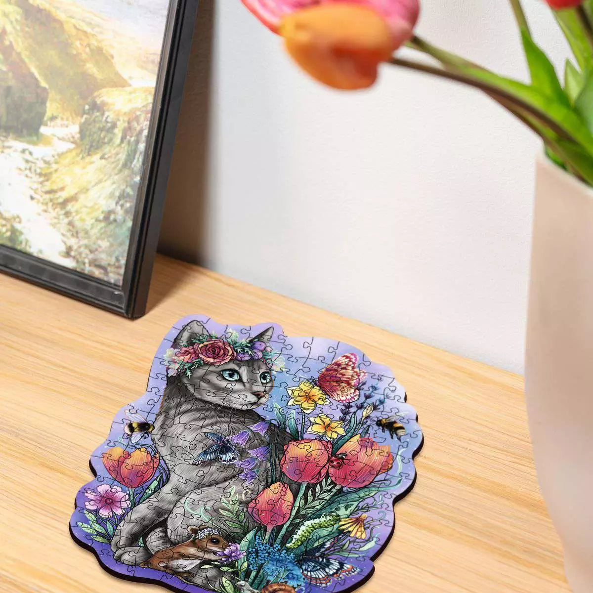 Lovely Cat 150 Piece Wooden Puzzle