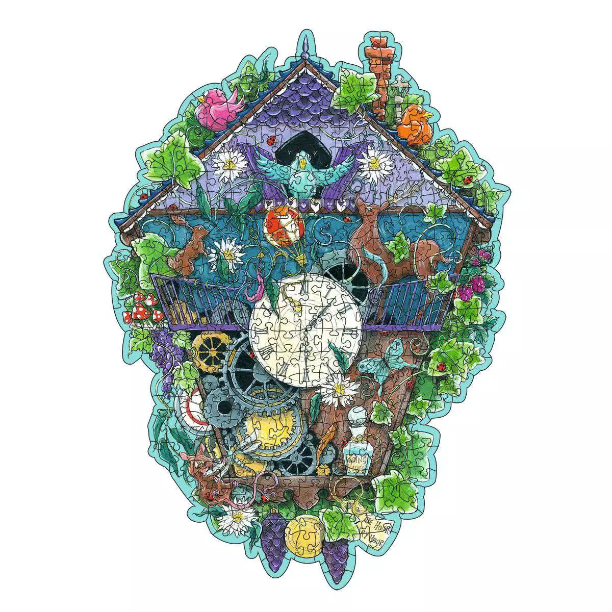 Wooden Puzzles: Cuckoo Clock 300 Piece Shaped Puzzle