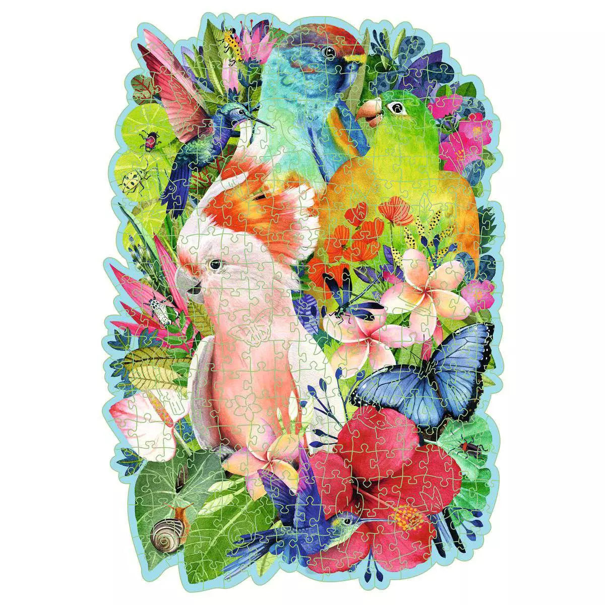 Wooden Puzzles: Beautiful Birds 300 Piece Shaped Puzzle