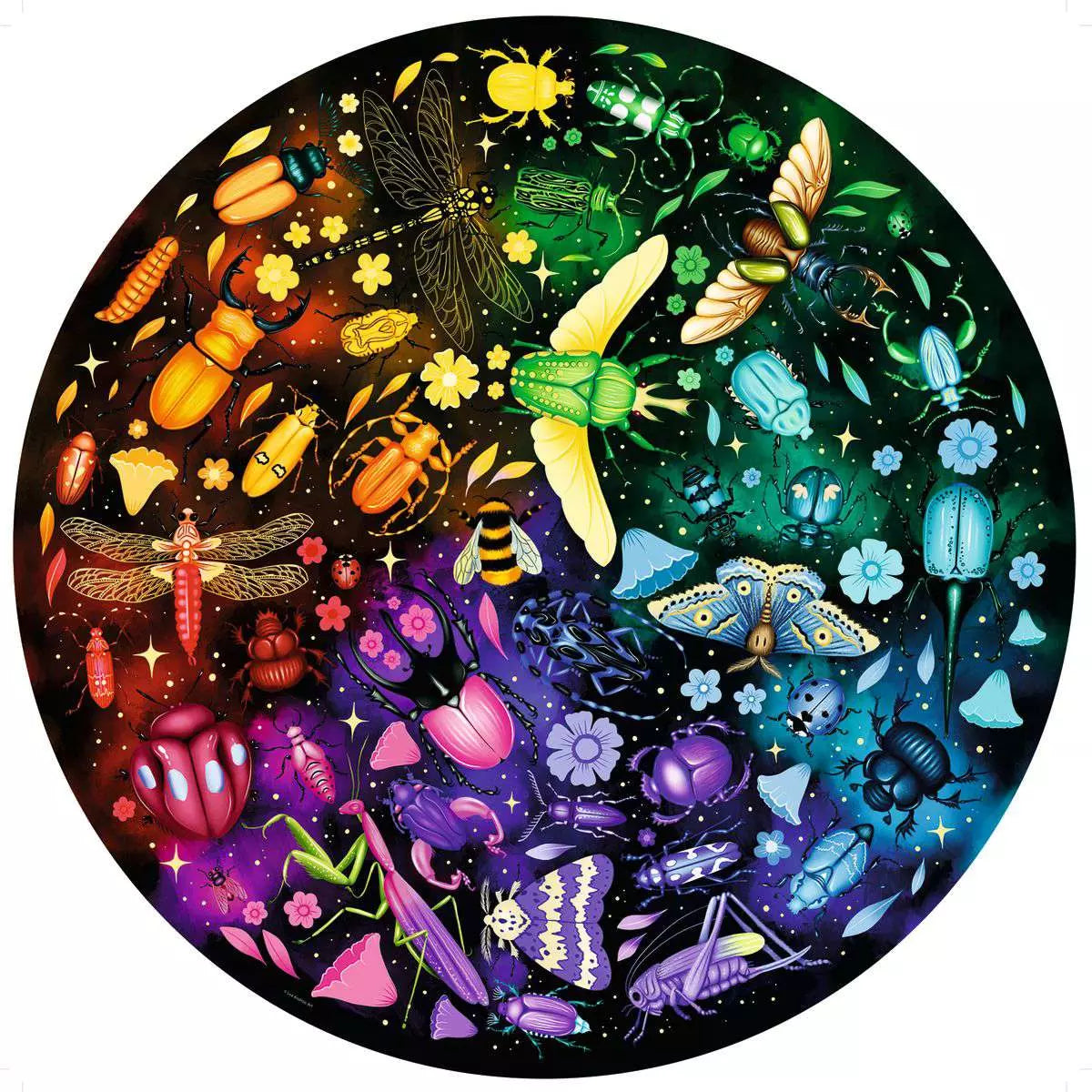 RAV Circle of Colors: Insects 500 Piece Round Puzzle