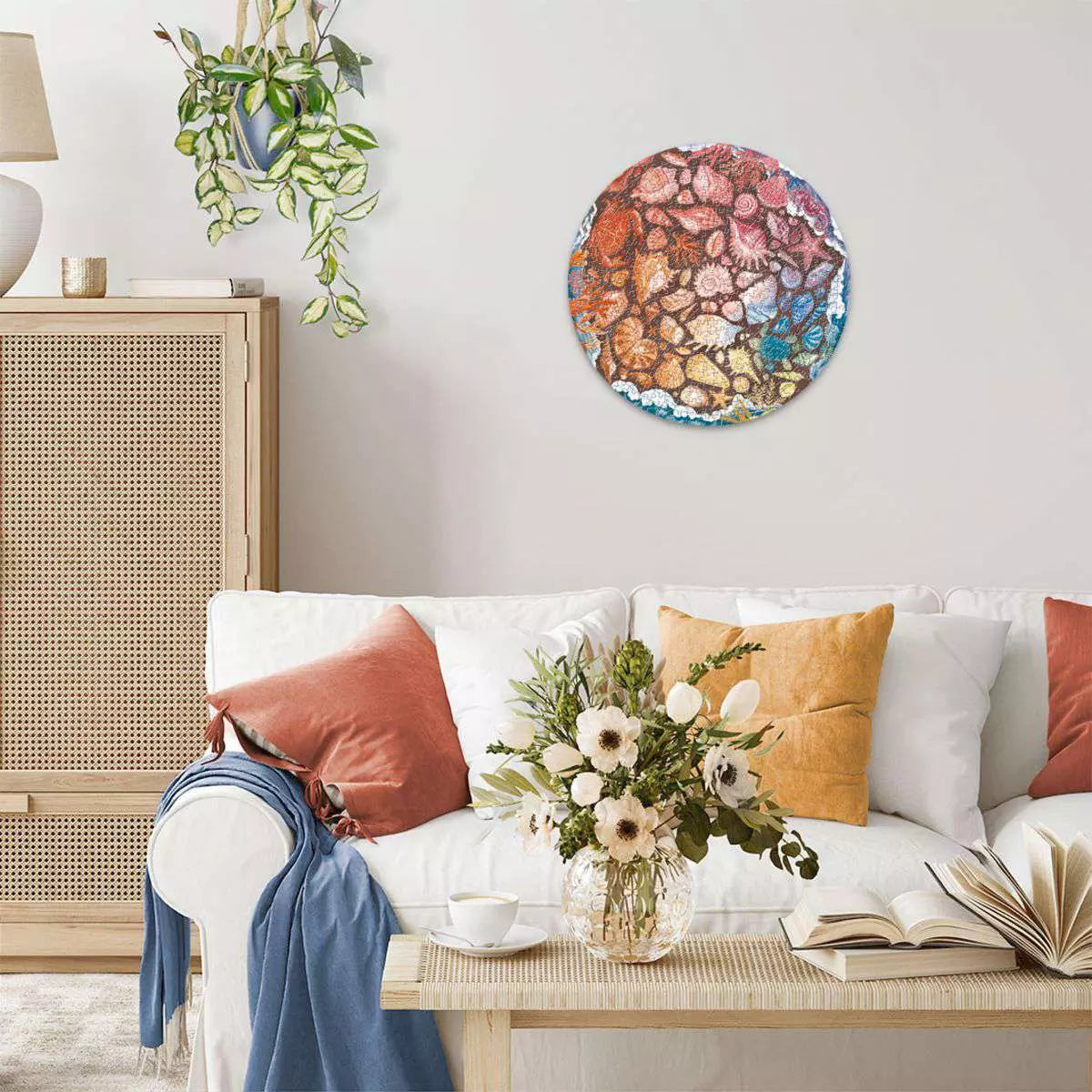 Seashells Circle of Color 500 Piece Round Puzzle