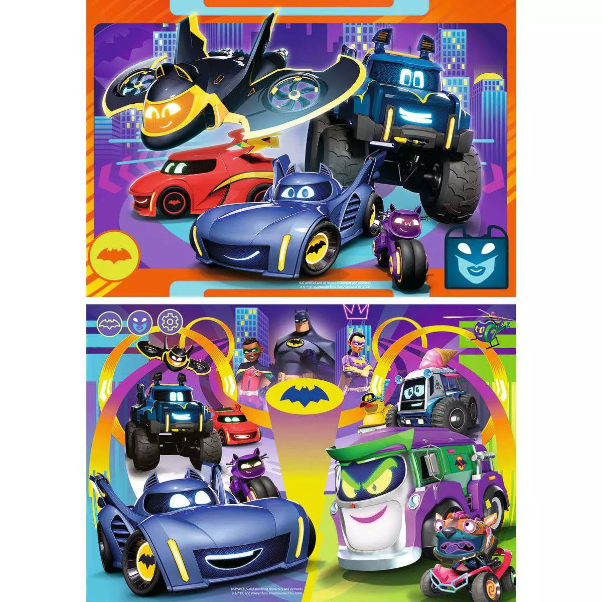 DC Batwheels Ready For Action 2x24 Piece Puzzles