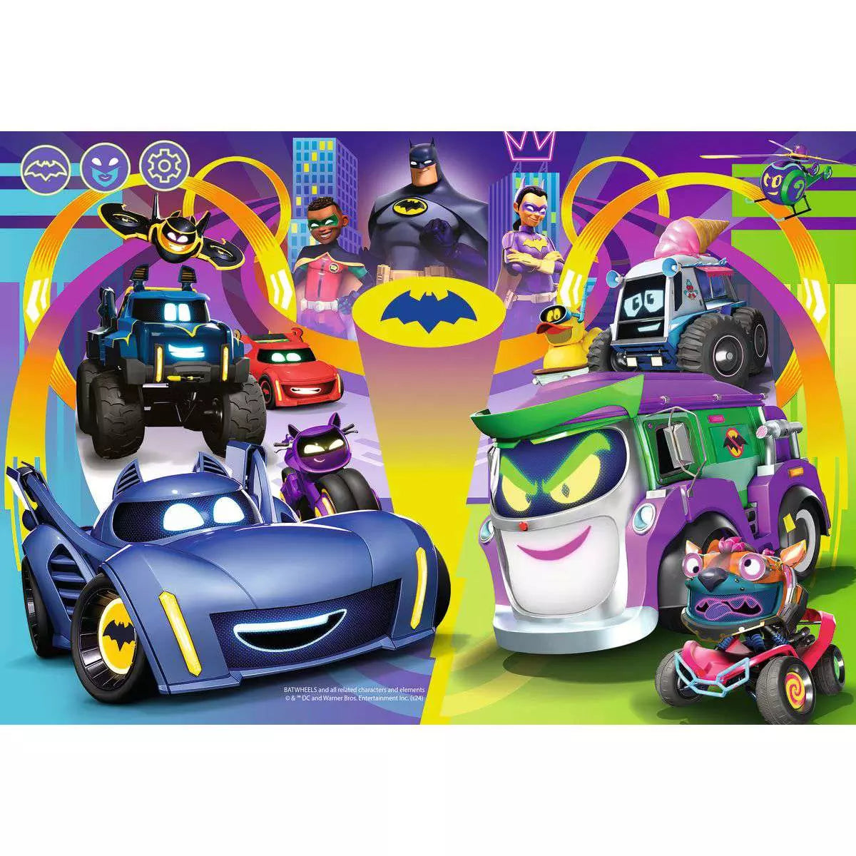 DC Batwheels Ready For Action 2x24 Piece Puzzles