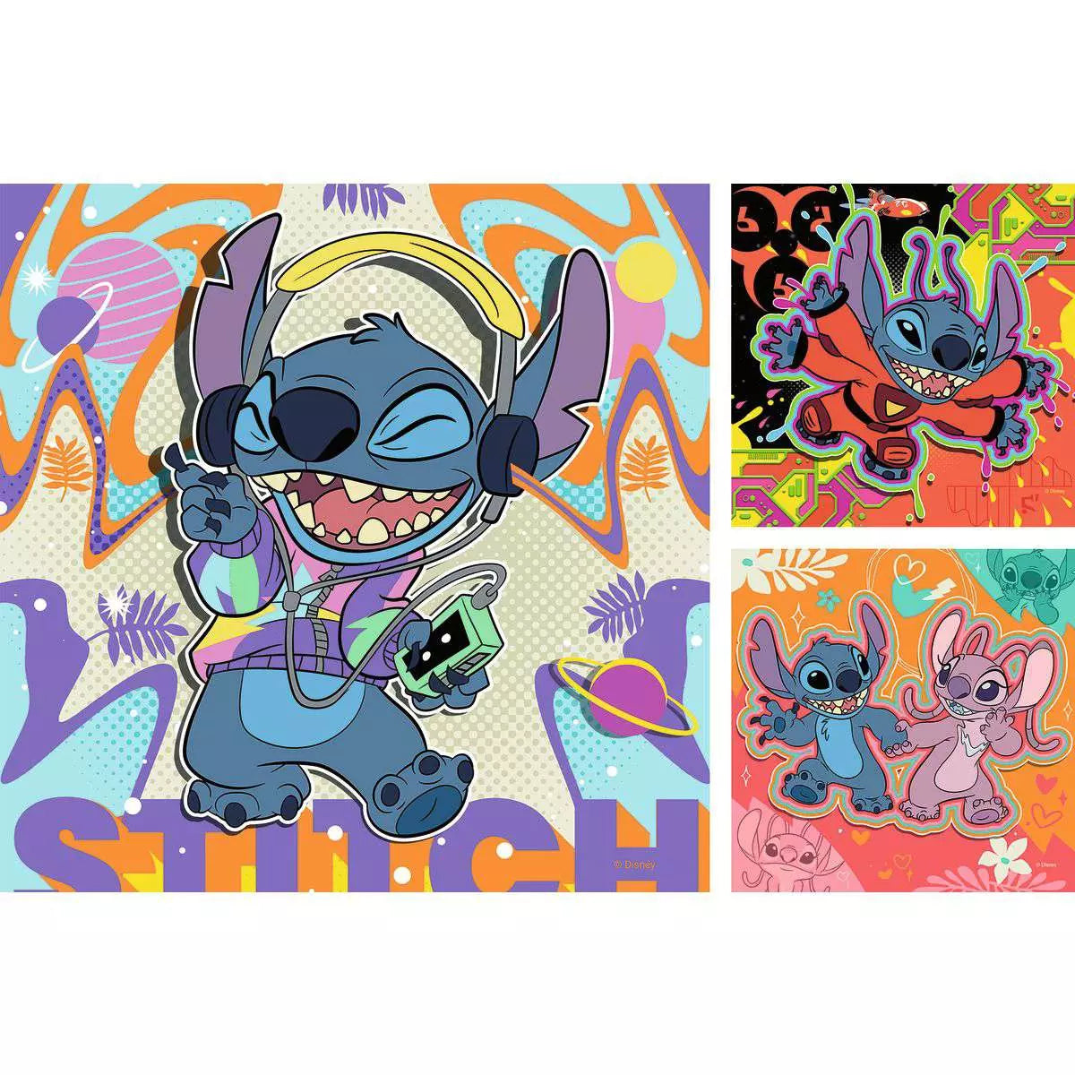 Disney Stitch Play The Day Away 3x49 Piece Puzzles