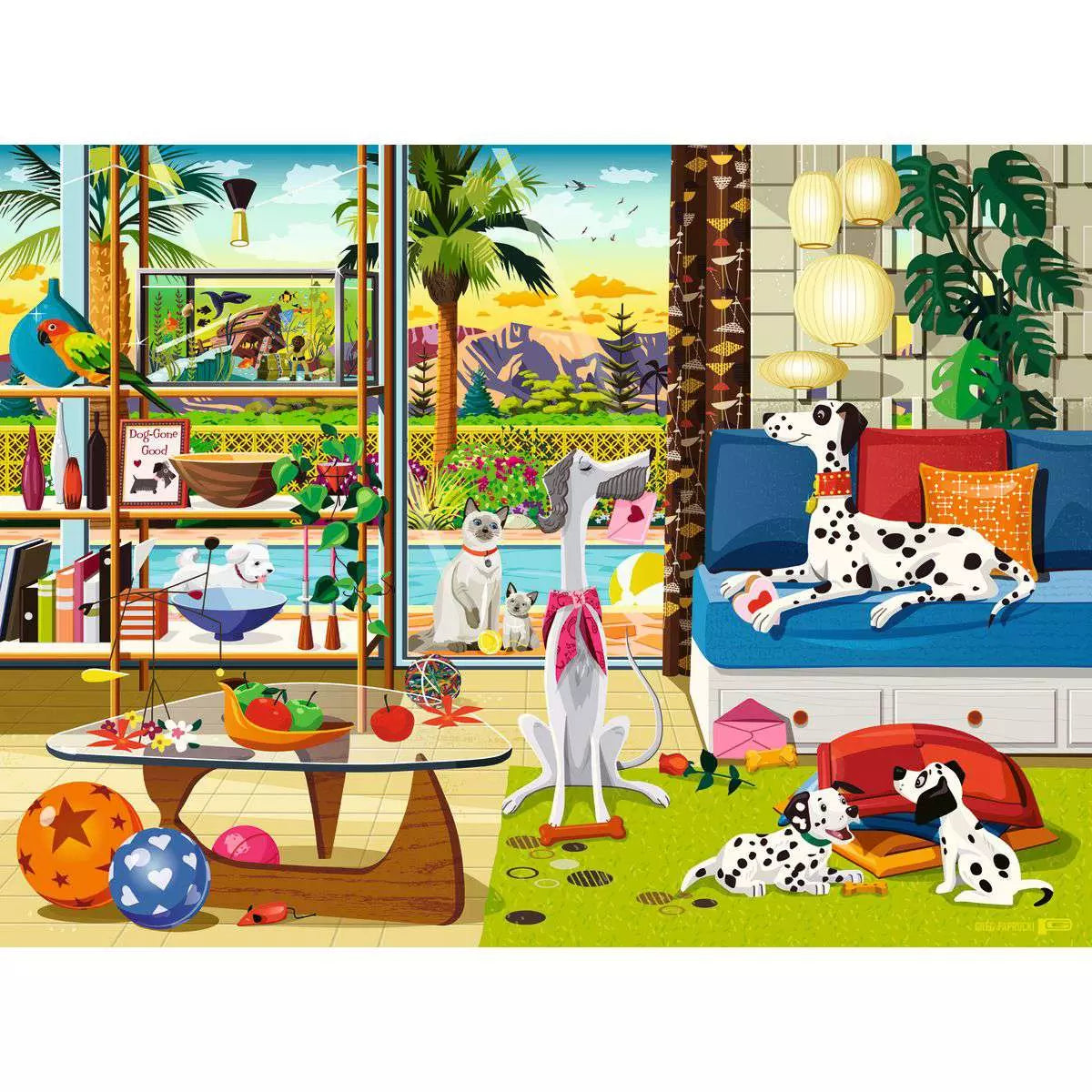 Pets of Palm Springs 500 Piece Puzzle