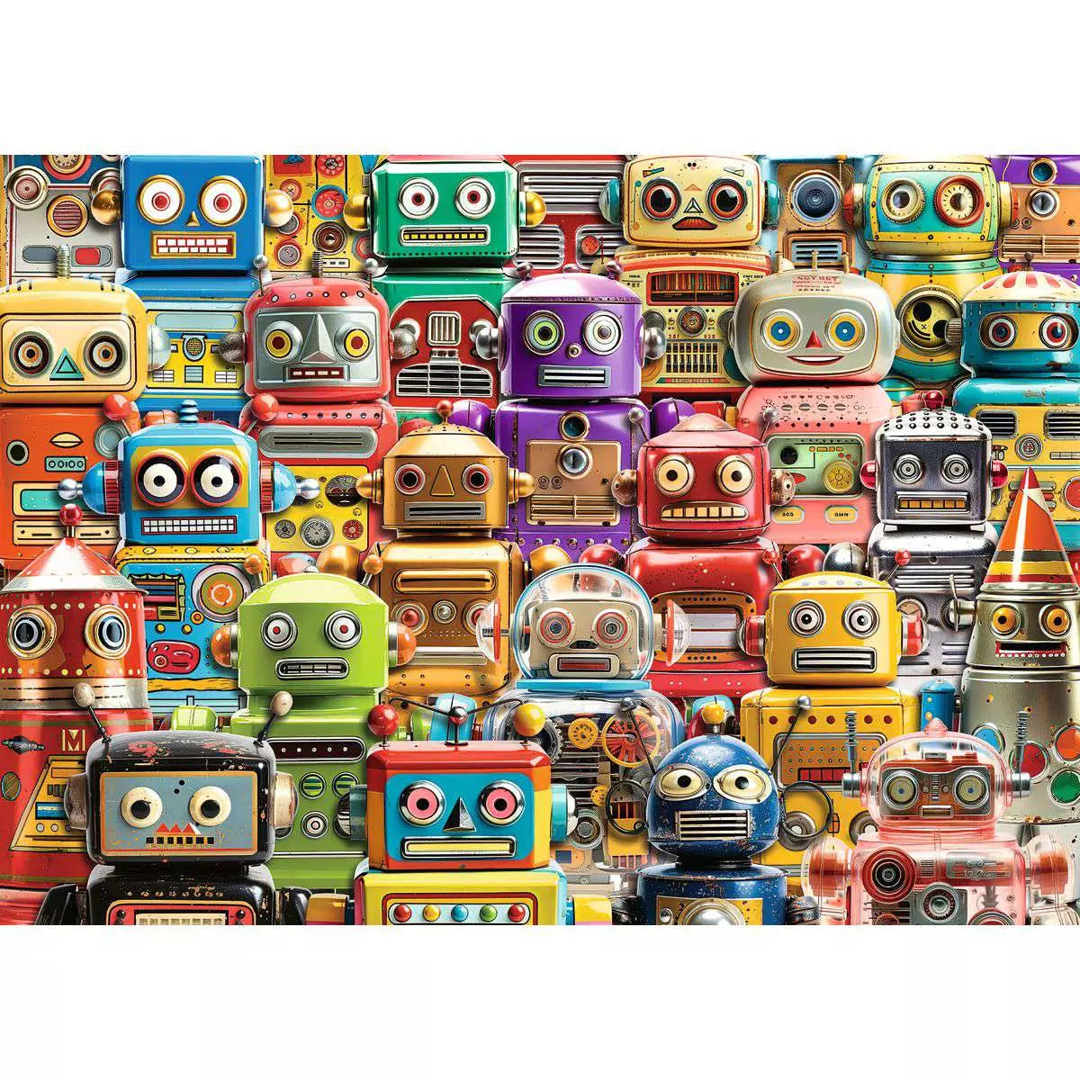 Retro Robots 500 Piece Large Format Puzzle