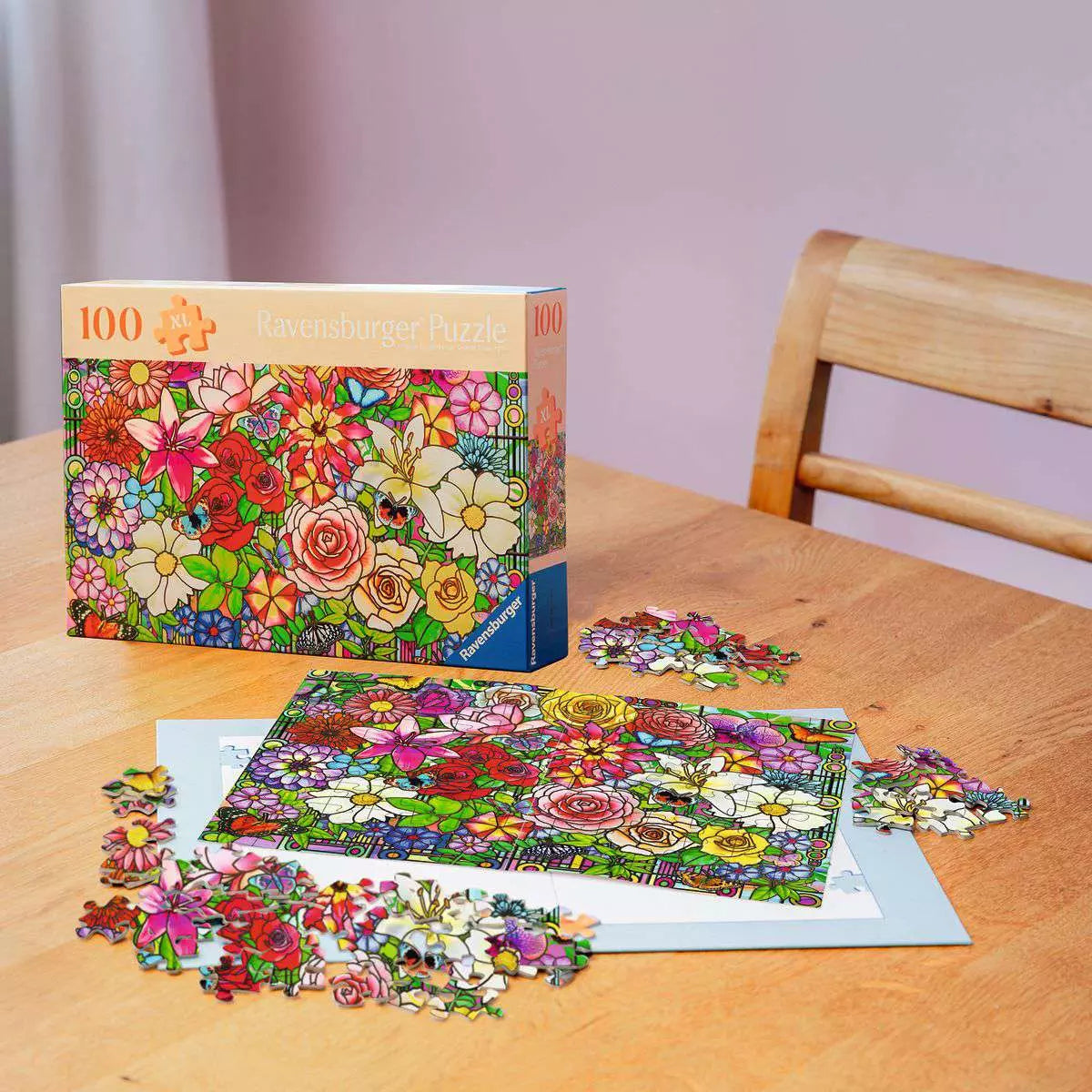 Tiffany Flowers 100 Piece Puzzle