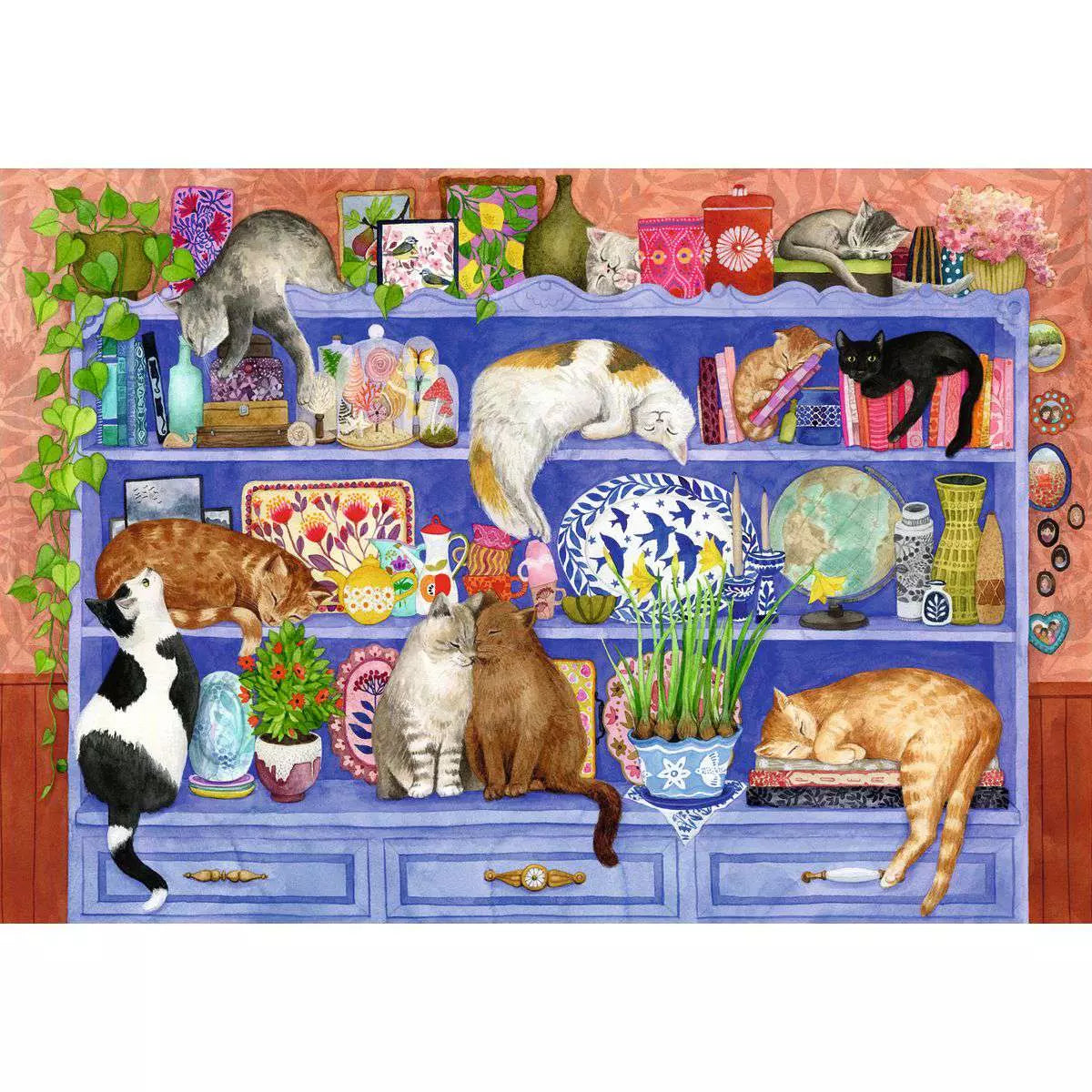 Cats on Shelf 200 Piece Puzzle