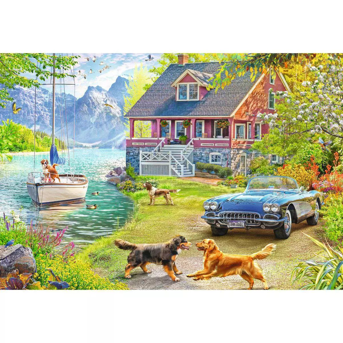 Summer Lake House 200 Piece Puzzle