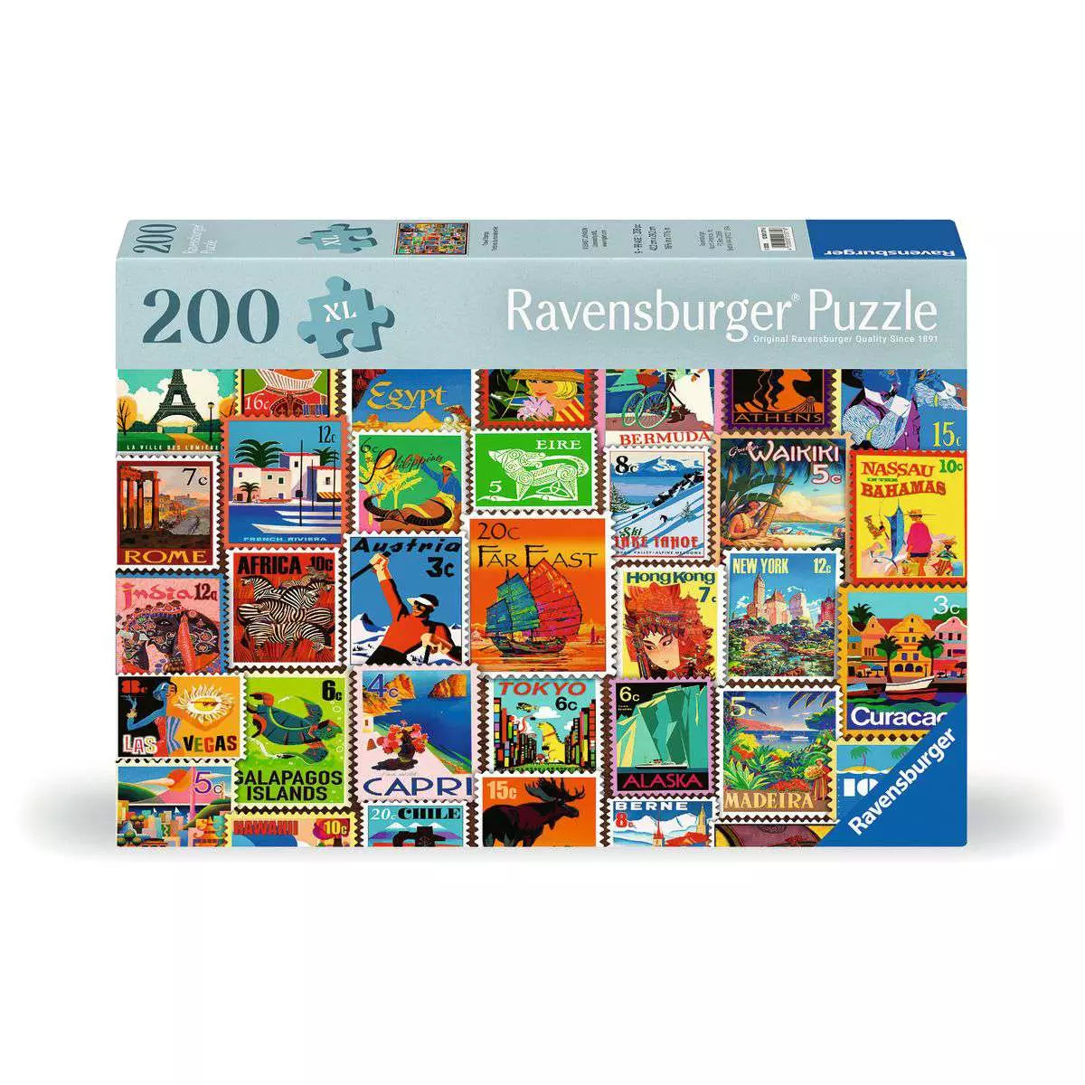 Travel Stamps 200 Piece Adult Puzzle