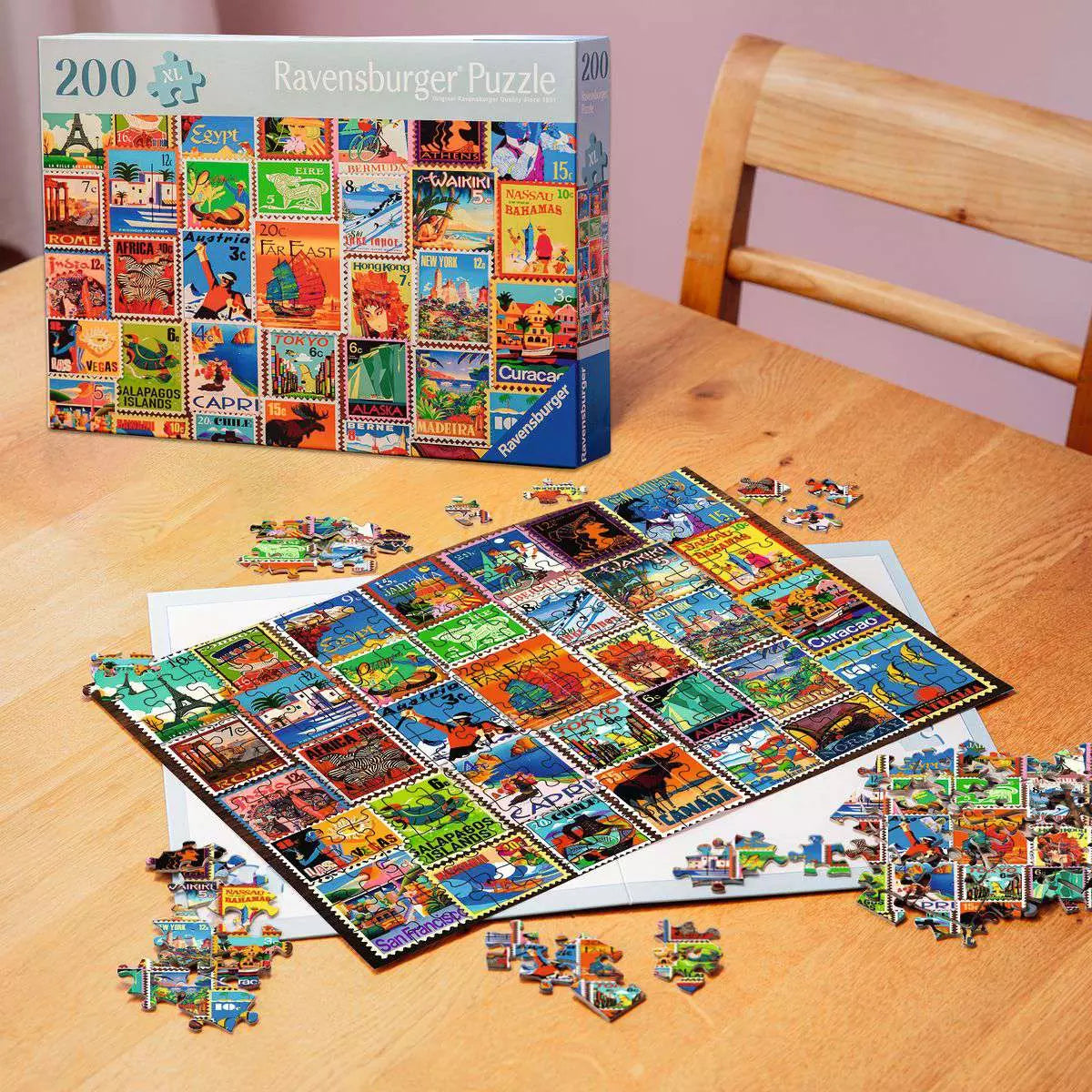 Travel Stamps 200 Piece Adult Puzzle