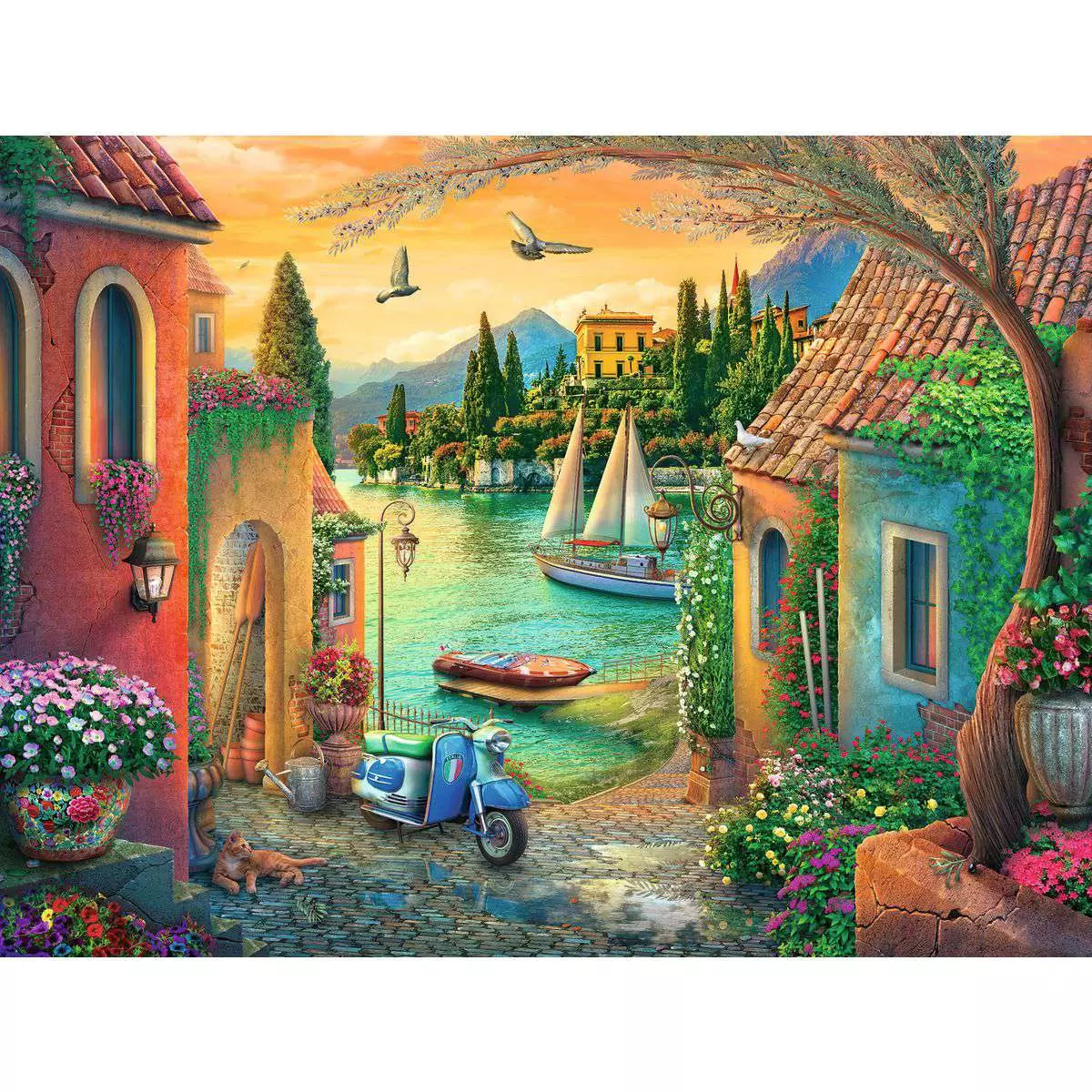 European Villa Views 750 Piece Large Format Puzzle