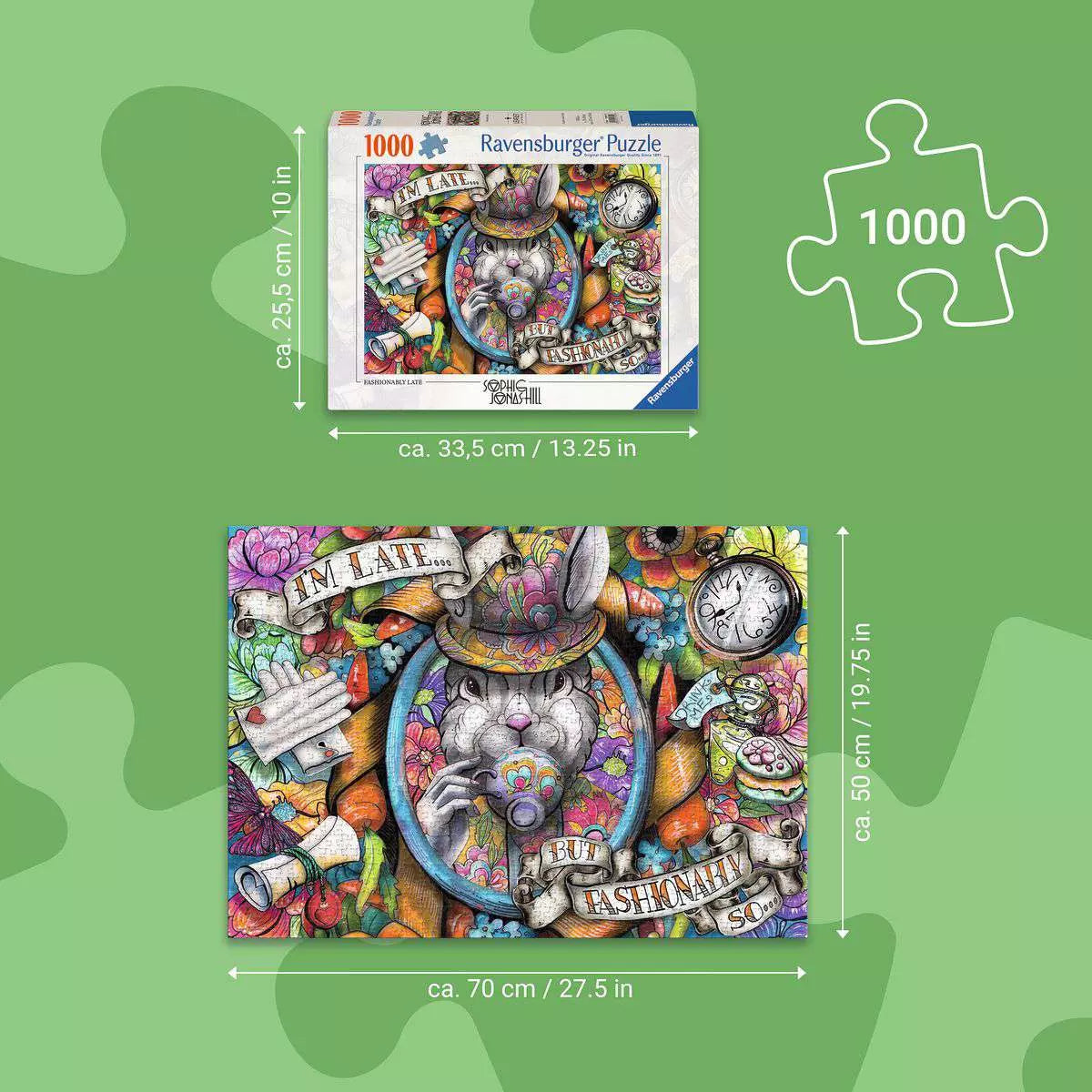 Fashionably Late 1000 Piece Puzzle