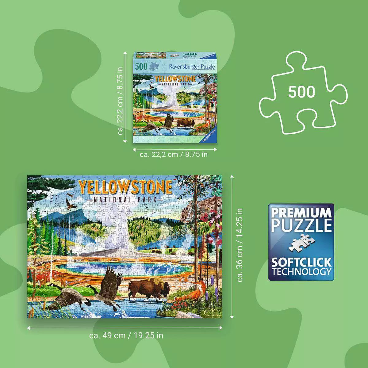 Yellowstone National Park 500 Piece Puzzle