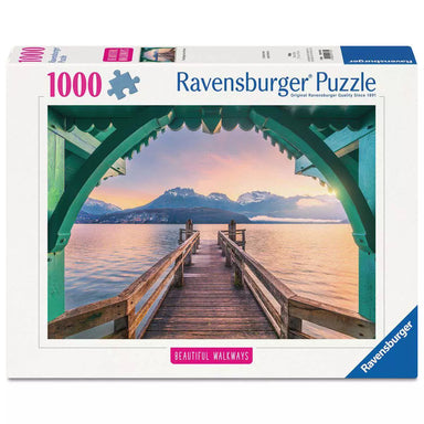 RAV Beautiful Walkways: Footbridge at Lac d'Annecy 1000 Piece Puzzle