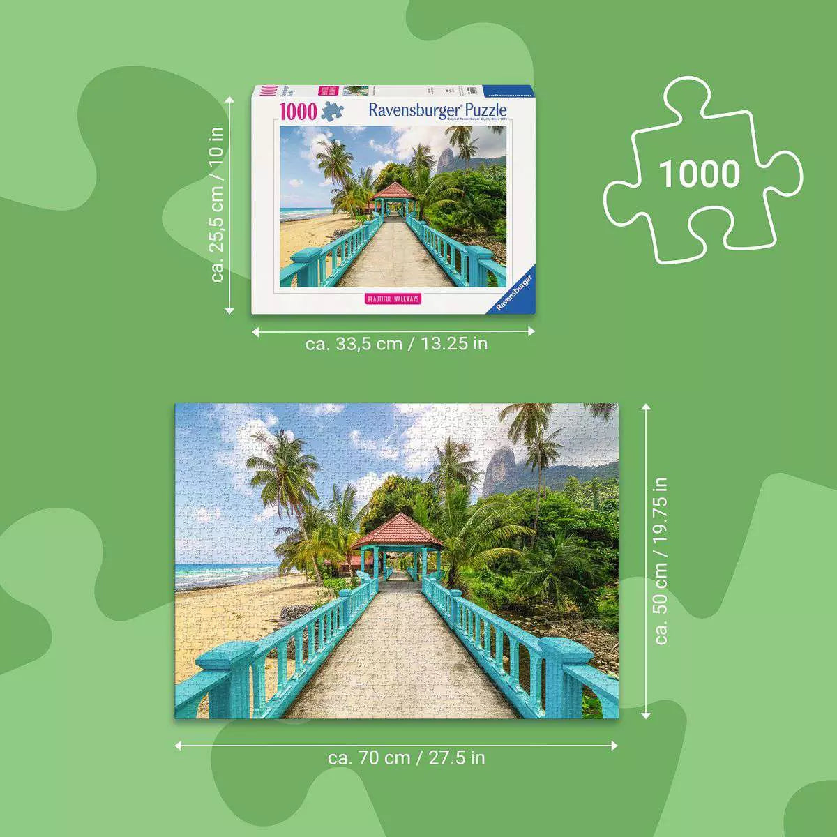 RAV Beautiful Walkways: Colorful Bridge in Malaysia 1000 Piece Puzzle