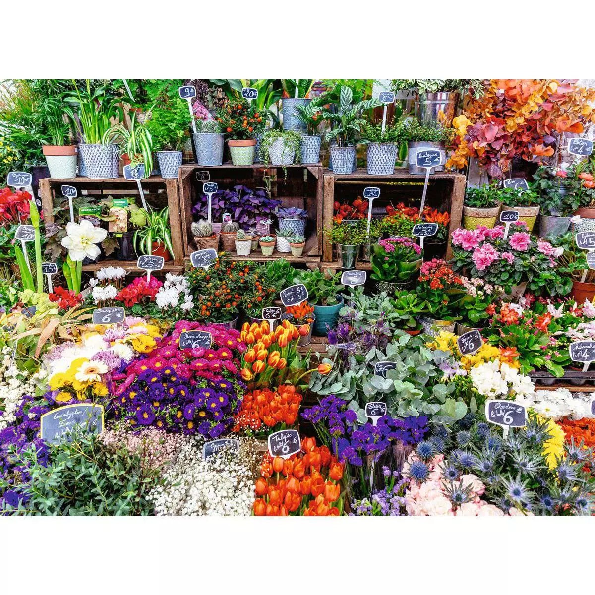 Flower Market, France 500 Piece Colorful Markets Puzzle