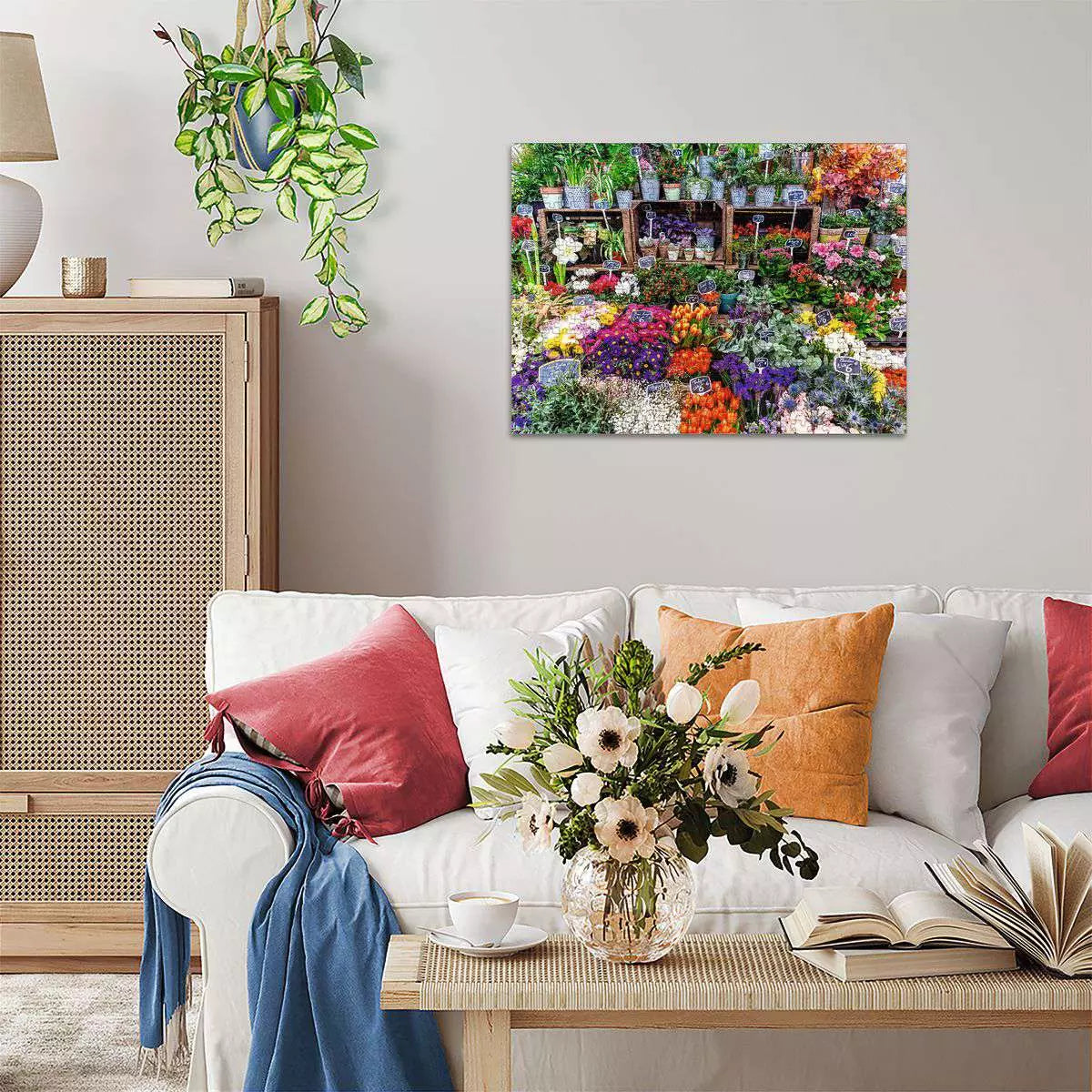 Flower Market, France 500 Piece Colorful Markets Puzzle