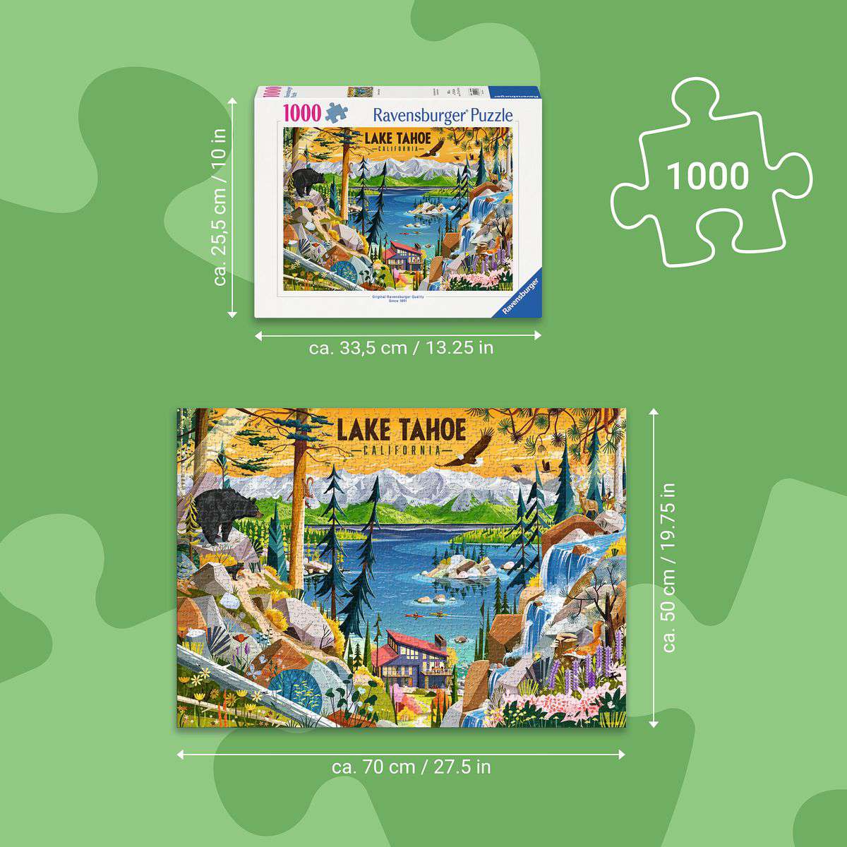Sacred Lake Tahoe 1000 Piece Puzzle
