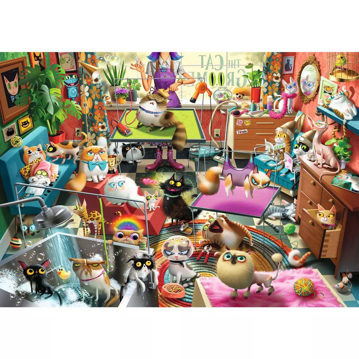Wa Rav Cat RAV The Cat Groomer 1000 Piece Puzzle — Bird in Hand
