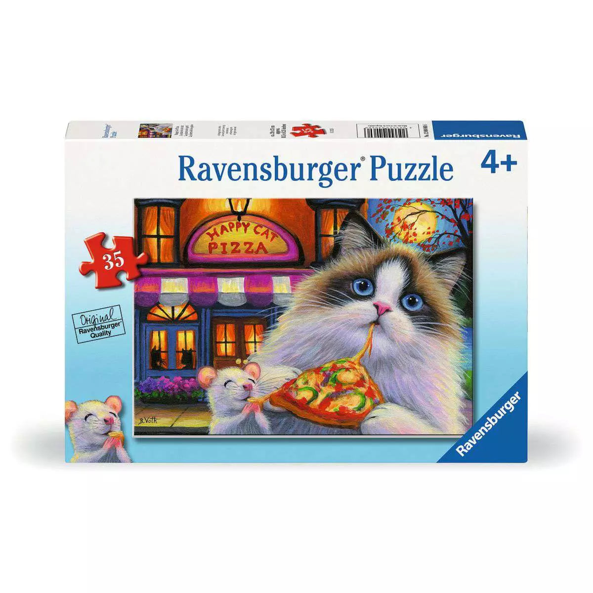 RAV Happy Cat Pizza 35 Piece Puzzle