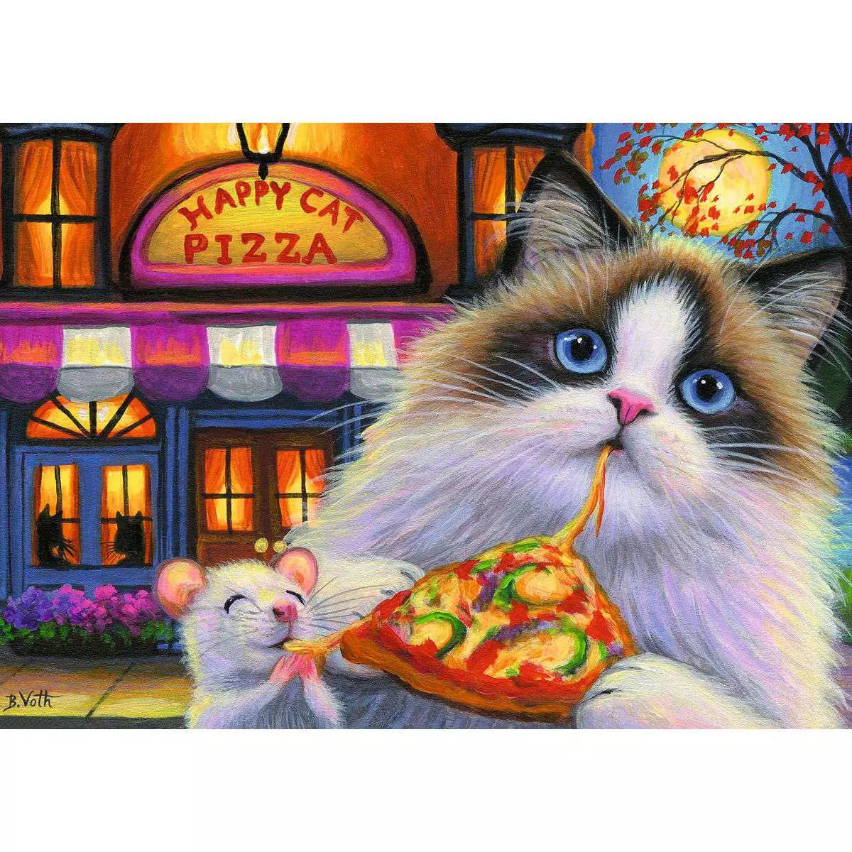 RAV Happy Cat Pizza 35 Piece Puzzle