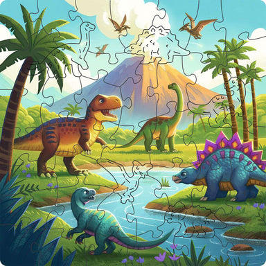Dinosaurs 44 Piece Wooden Puzzle