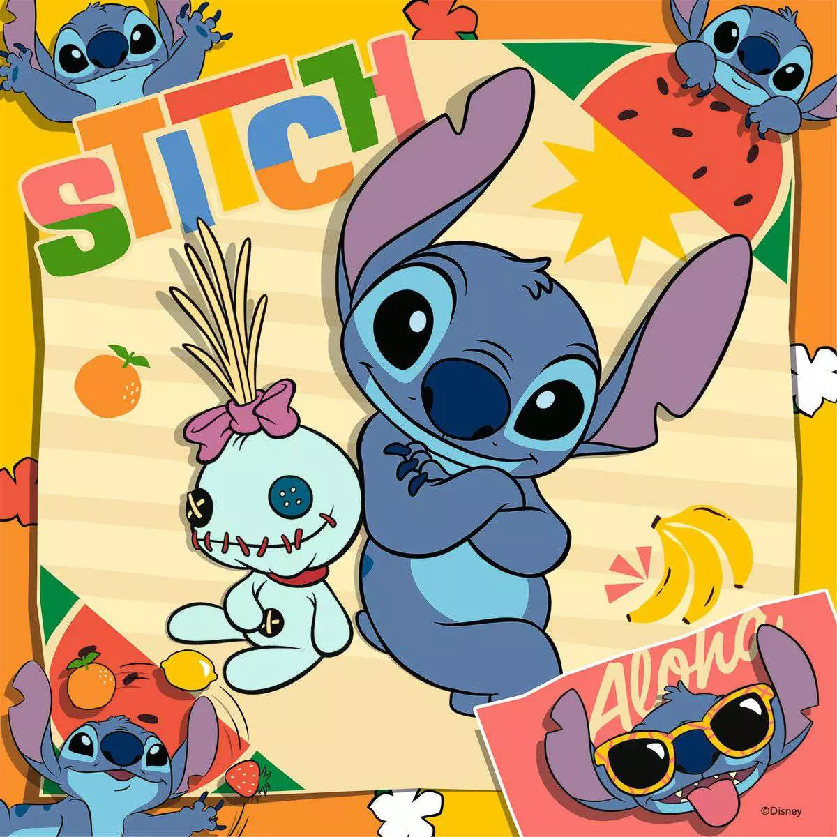 RAV Disney Stitch Aloha 3x49 Piece Puzzles