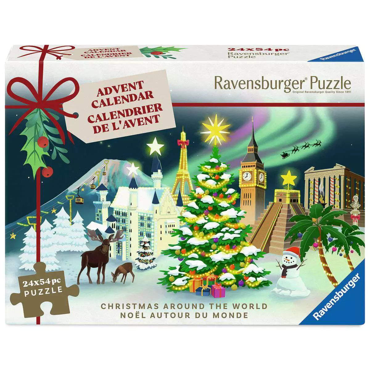 Christmas Puzzles Advent Calendar - Mini 54 Piece Puzzles