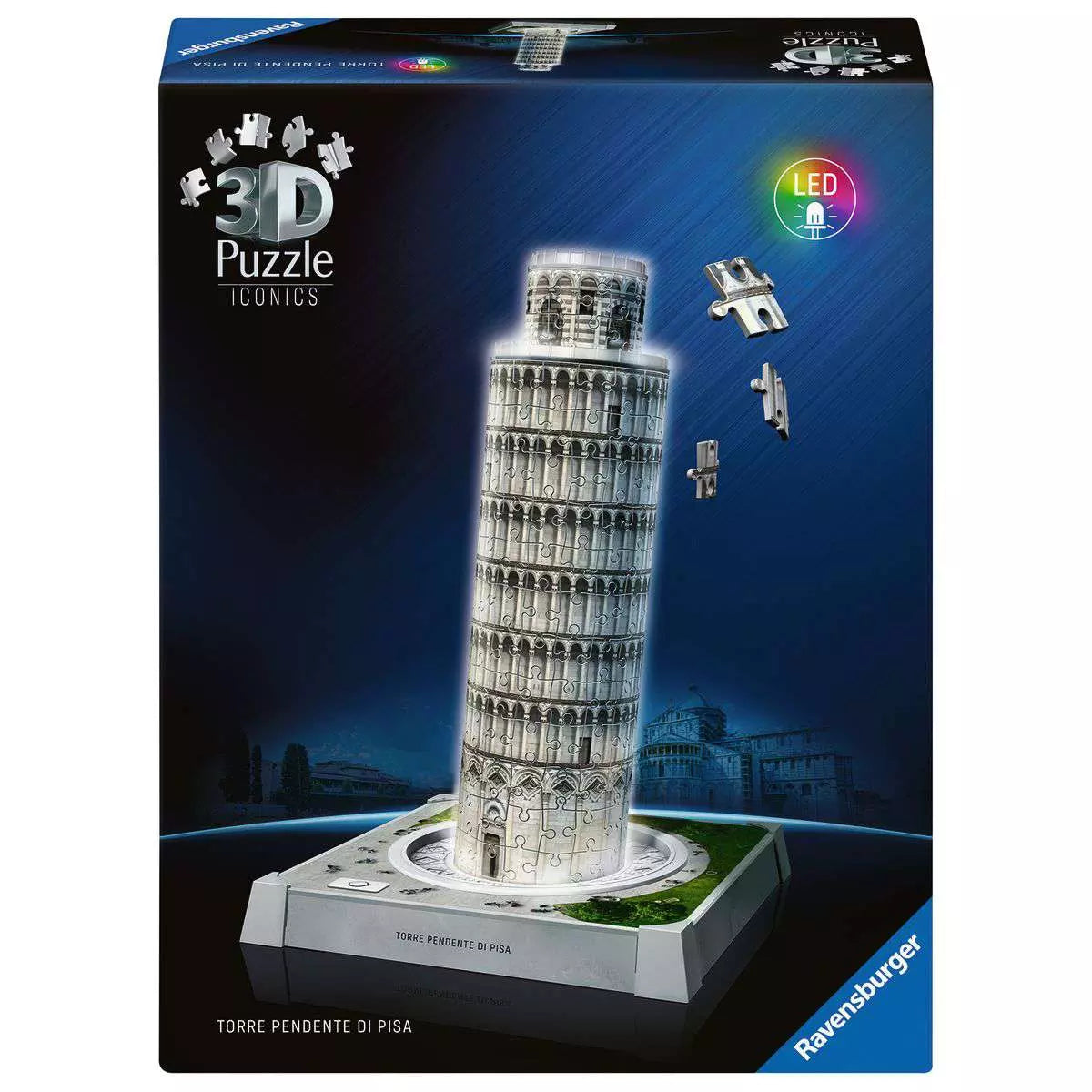 3D Puzzle Iconics: LED Leaning Tower of Pisa 231 Piece Puzzle