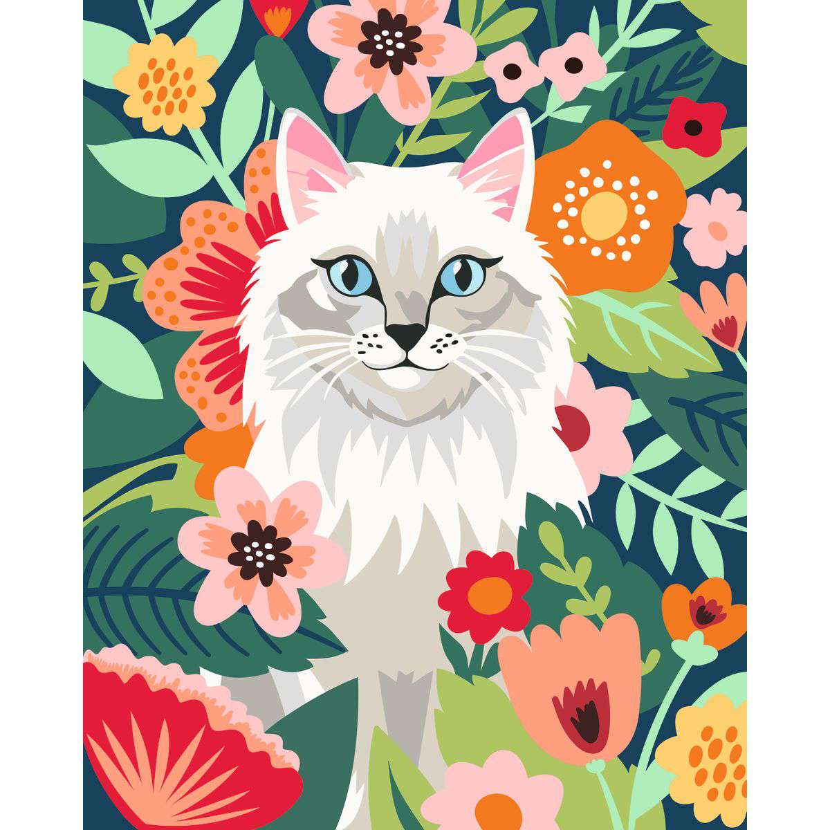 CreArt Fluffy and Floral Paint-by-Number