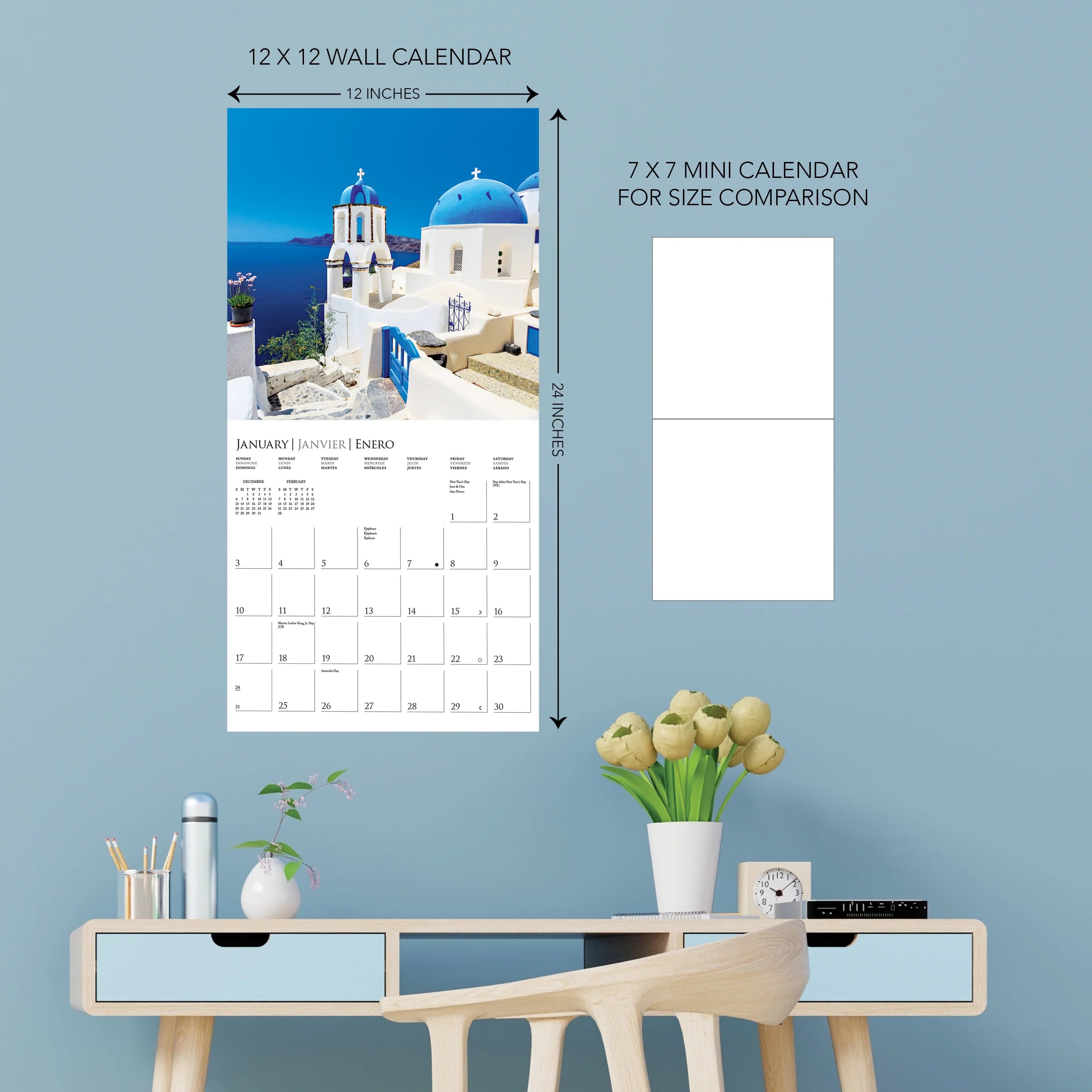 GRPH Greek Isles 2027 Wall Calendar