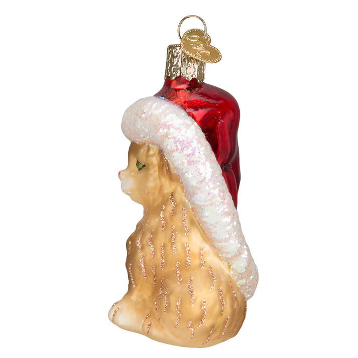 Old World Christmas Santa's Kitten Ornament