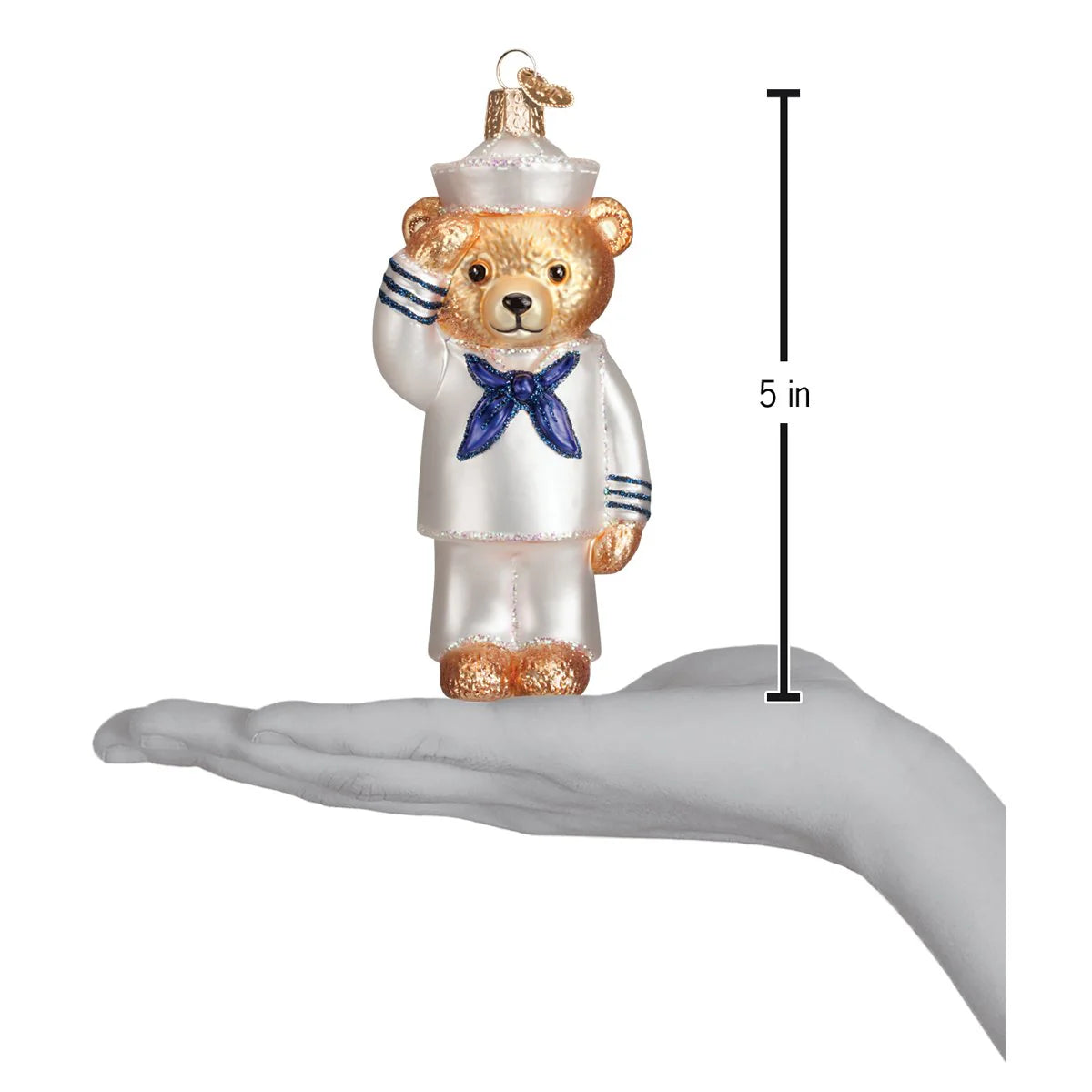 Old World Christmas Navy Bear Ornament
