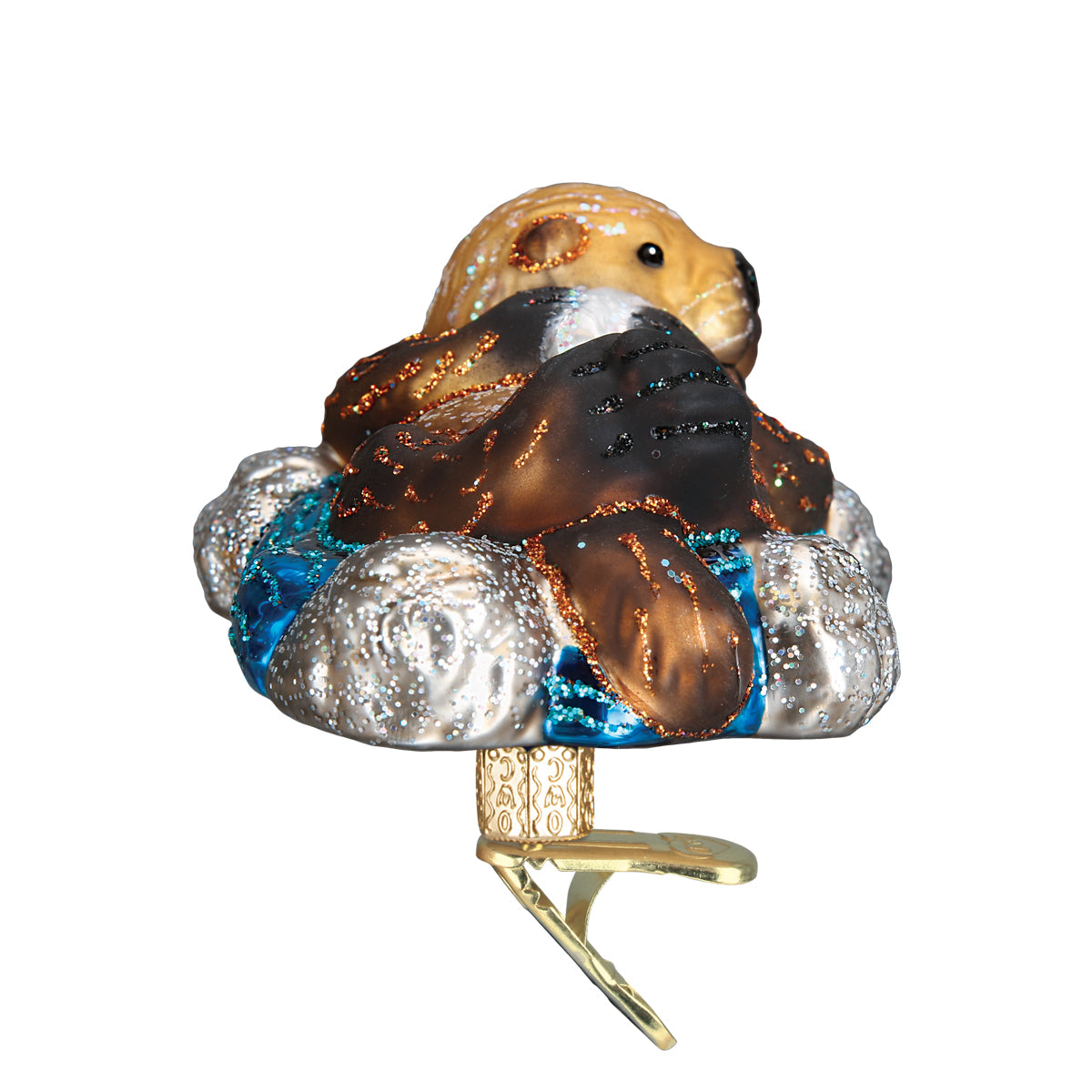 Old World Christmas Floating Sea Otter Clip On Ornament    