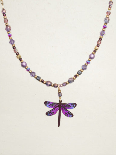 Holly Yashi Dragonfly Dreams Beaded Necklace - Violet Skies    
